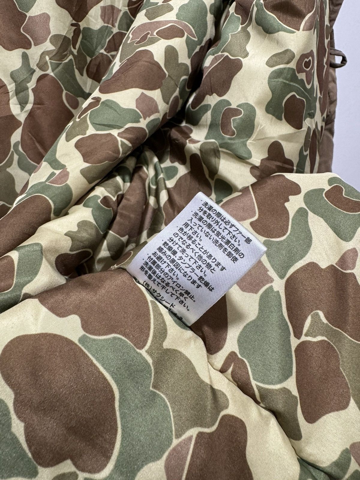 If Six Was Nine × Le Grande Bleu (L.G.B.) × Vintage VINTAGE FUR HOODIE LINED CAMO SUN FADED JACKET Size M / US 6-8 / IT 42-44 - 16 Thumbnail
