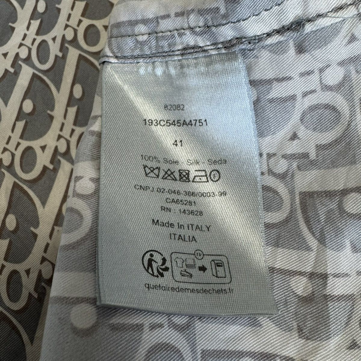 Dior Dior Oblique Silk Shirt Grey/White Size US L / EU 52-54 / 3 - 6 Thumbnail