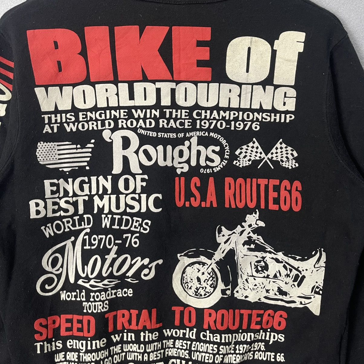 Vintage 2000s Roughs Motorcycle Graphic Sweatshirt Size US M / EU 48-50 / 2 - 6 Thumbnail