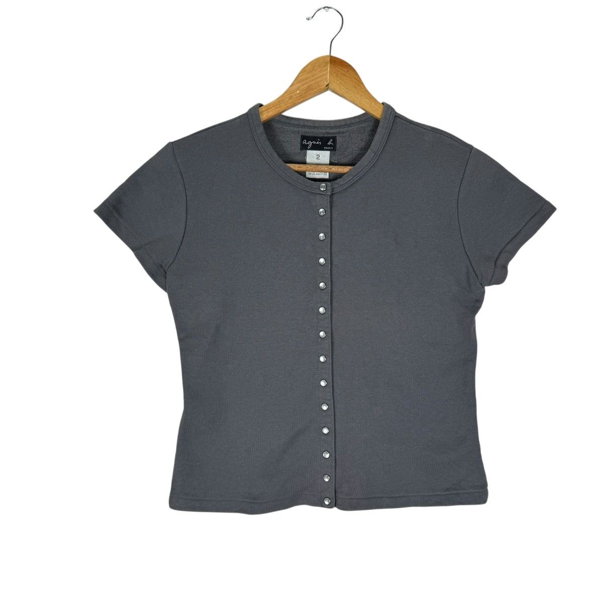 agnes b. 🌟AGNES B SNAP BUTTON CARDIGAN SHORT SLEEVE SWEATER Size M / US 6-8 / IT 42-44 - 1 Thumbnail