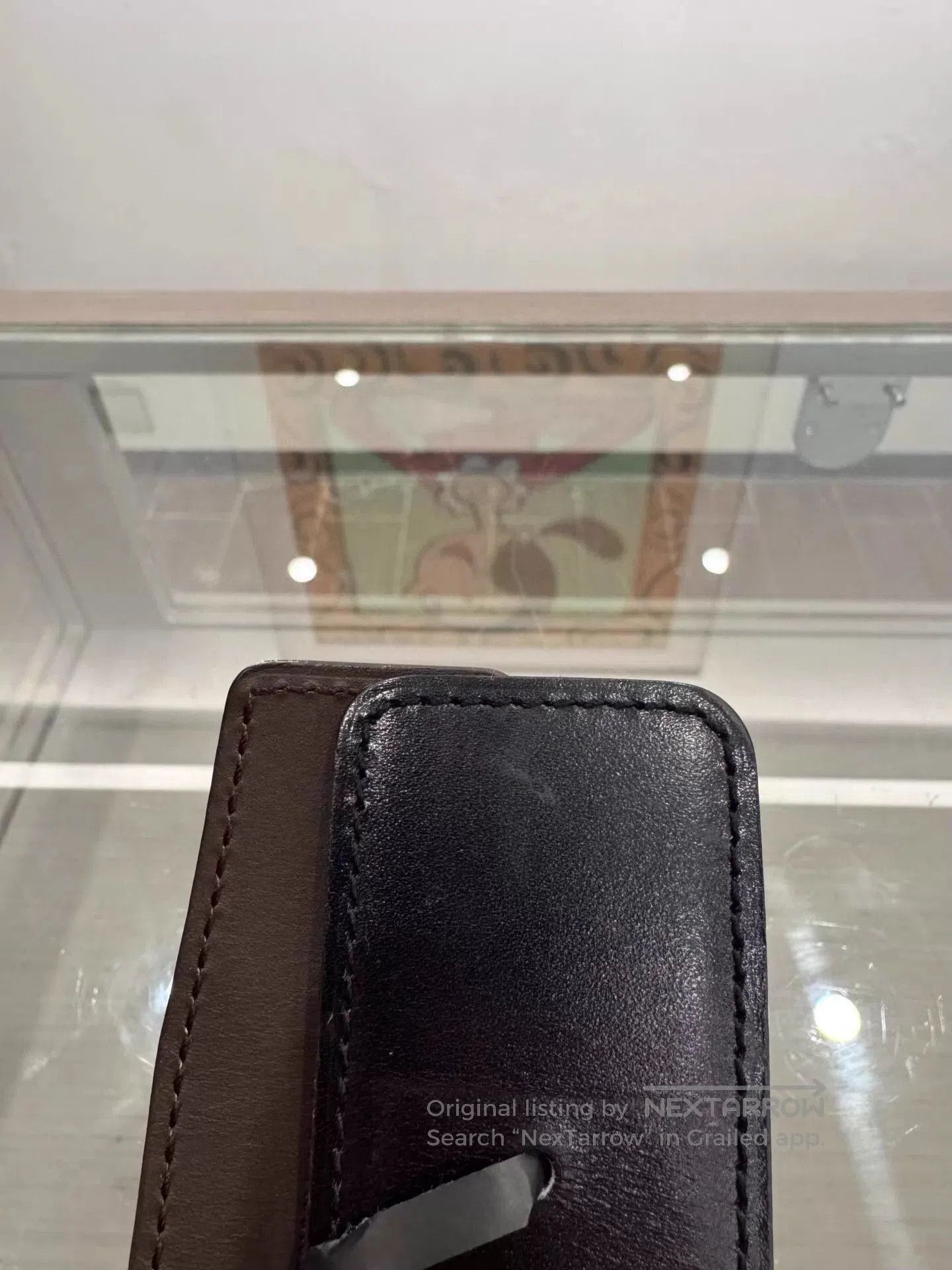 Hermes Black Leather Belt with Gold H Buckle. Size ONE SIZE - 4 Thumbnail