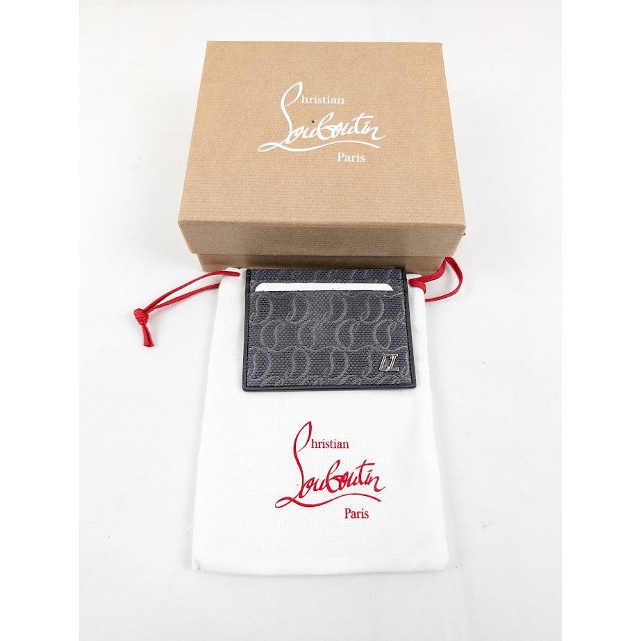 Christian Louboutin o1rshd1 Size: OS / Jacquard Mono Cl/Happy Card Holder Size ONE SIZE - 10 Thumbnail