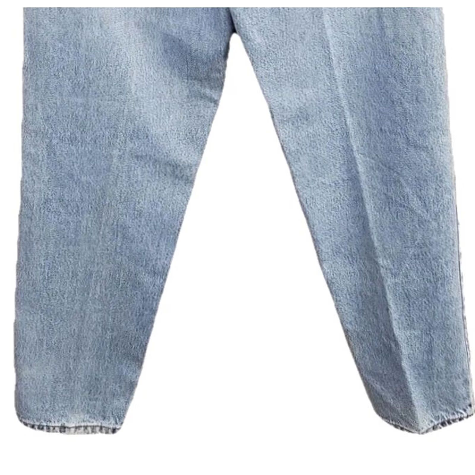 Levi's VINTAGE Levi’s 560 High Rise Mom Jeans Light Denim Straight Leg Womens 12 Blue USA 31 in Inseam Regular Fit Size 24" / US 00 / IT 34 - 6 Thumbnail