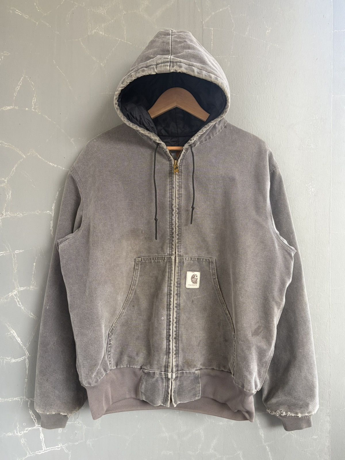 Carhartt 1990s Vintage Carhartt Active Jacket J06 CMT Cement Gray Size US L / EU 52-54 / 3 - 1 Thumbnail