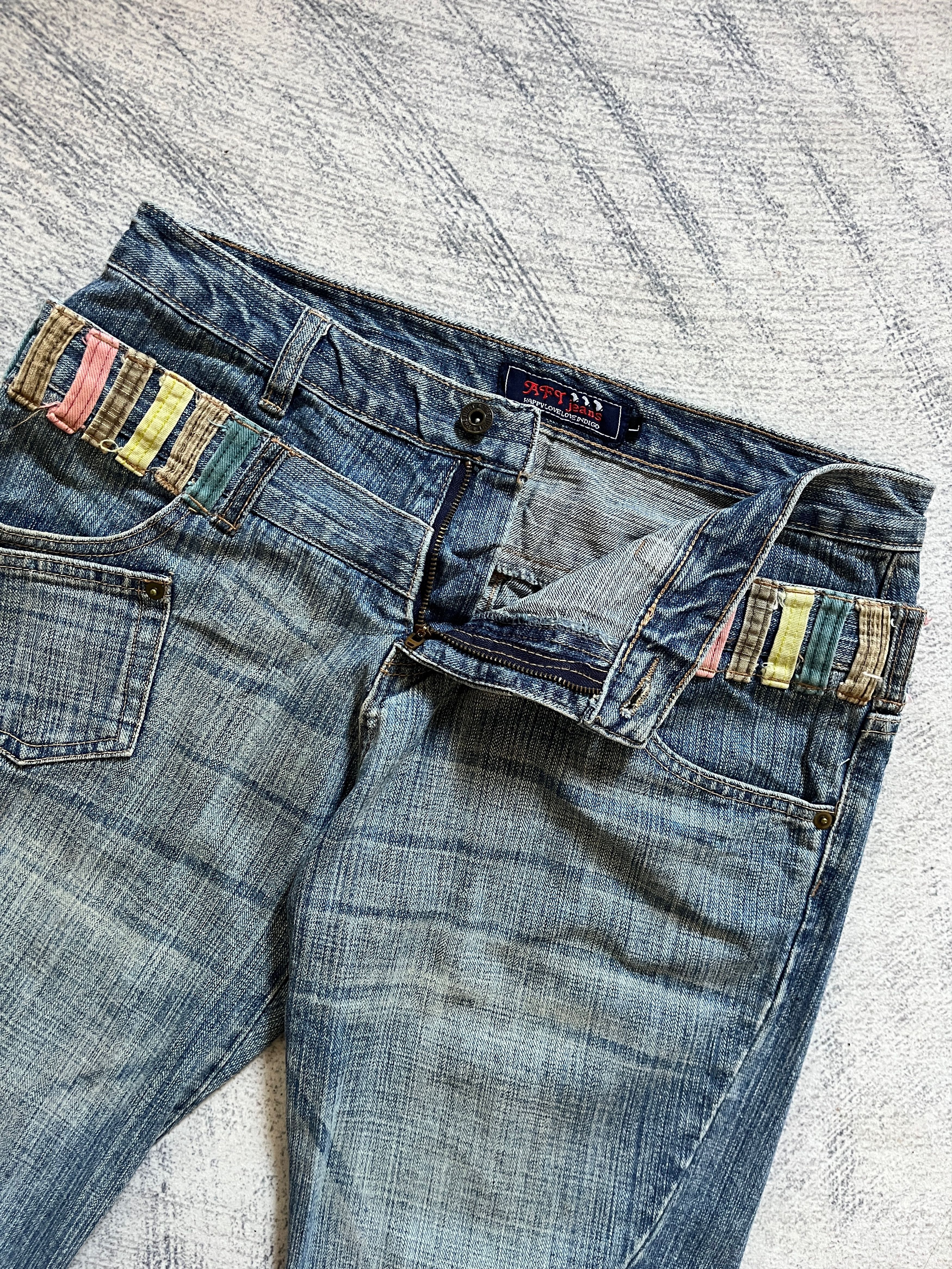 Japanese Brand AFT Jeans Double Waisted Denim Pants Size 32" / US 10 / IT 46 - 7 Thumbnail