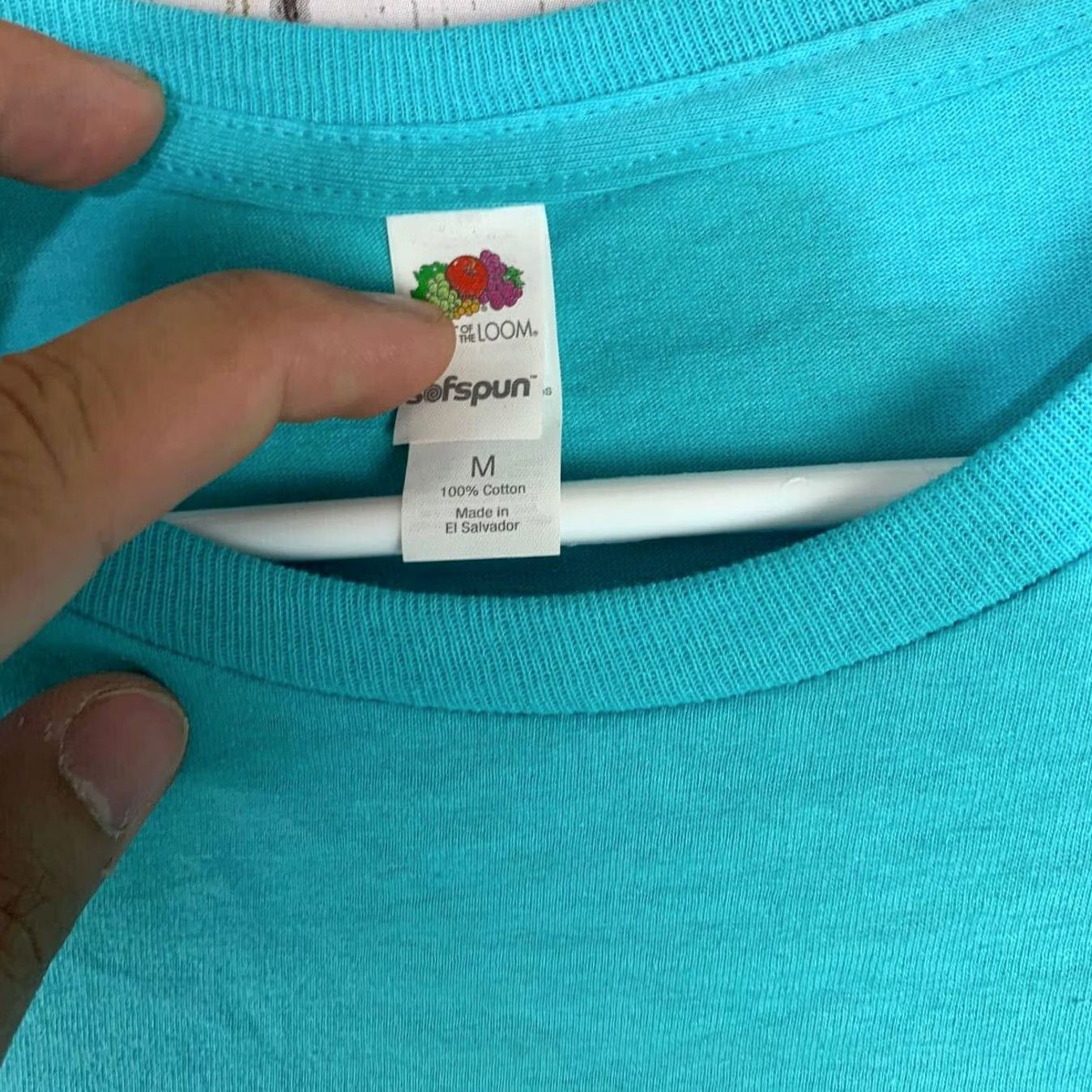 Fruit Of The Loom Fruit of the Loom T-Shirt Adult Medium Aqua Solid Beach Men Size US M / EU 48-50 / 2 - 3 Thumbnail