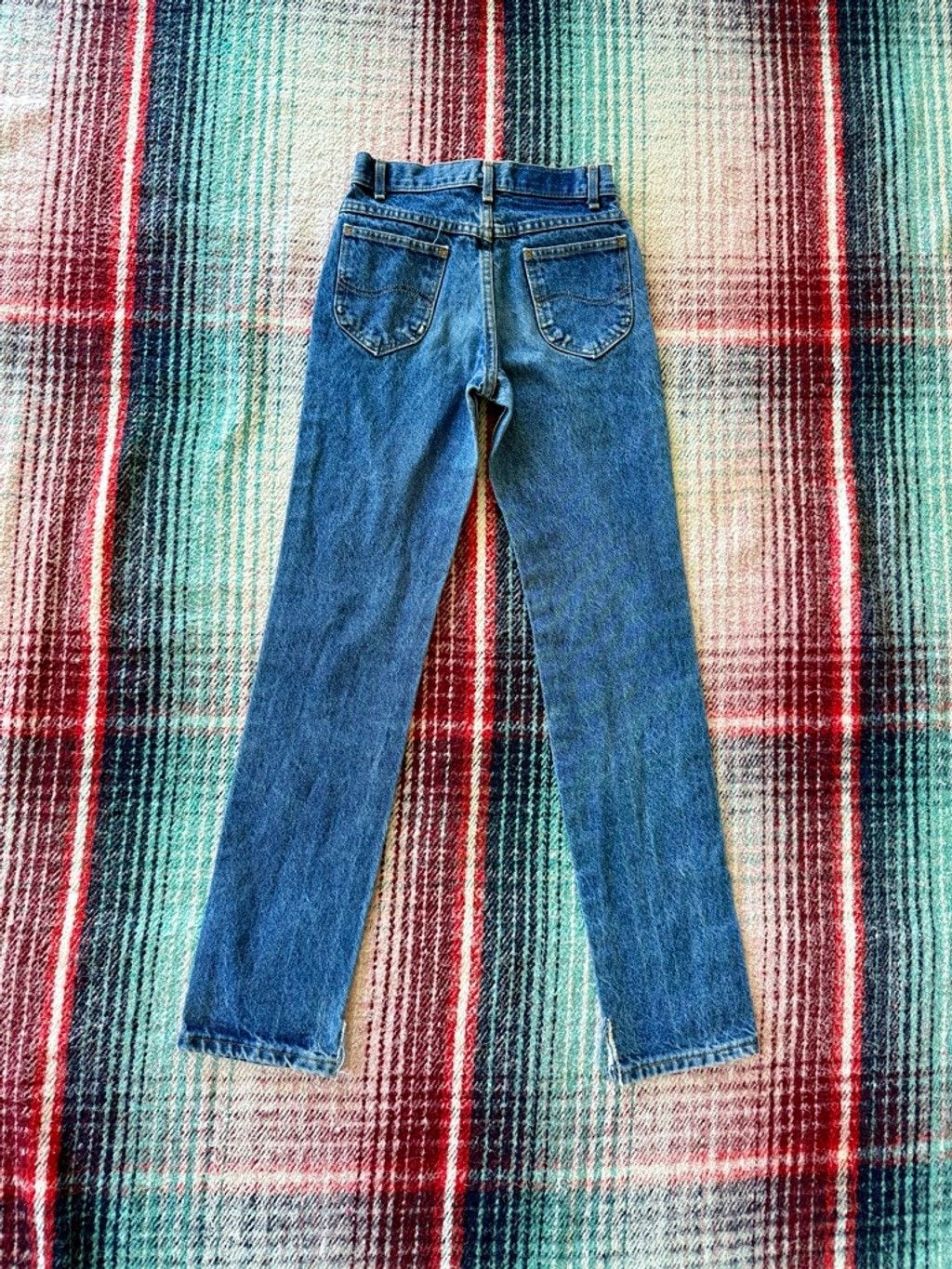 Lee 70s Lee Riders Medium Wash Tapered Split Hem Jeans 24 Size 24" / US 00 / IT 34 - 3 Thumbnail
