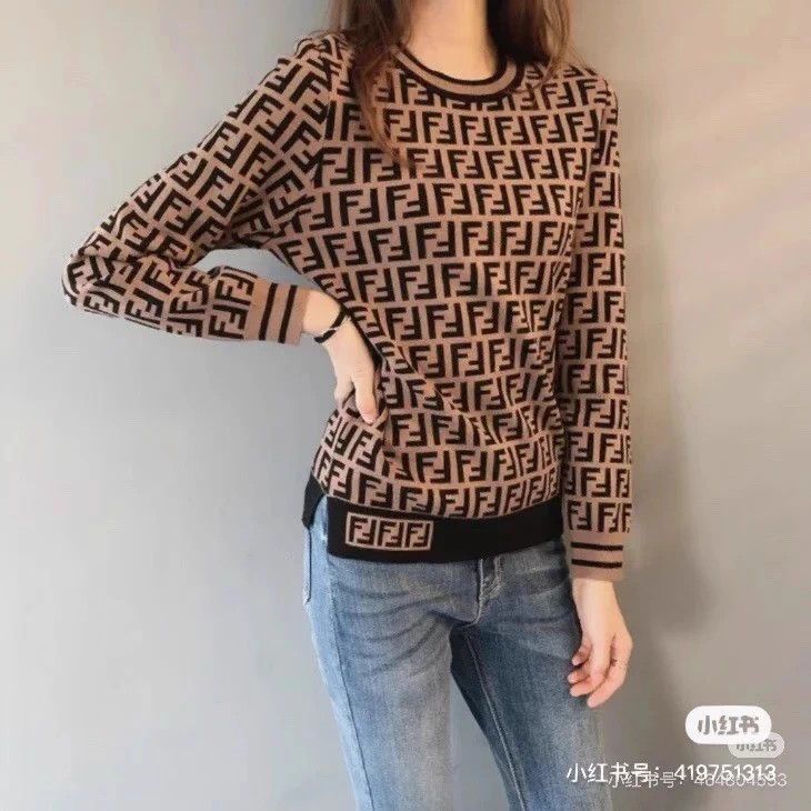 Fendi Fendi Brown FF Monogram Knit Top Size 40 Size M / US 6-8 / IT 42-44 - 7 Thumbnail