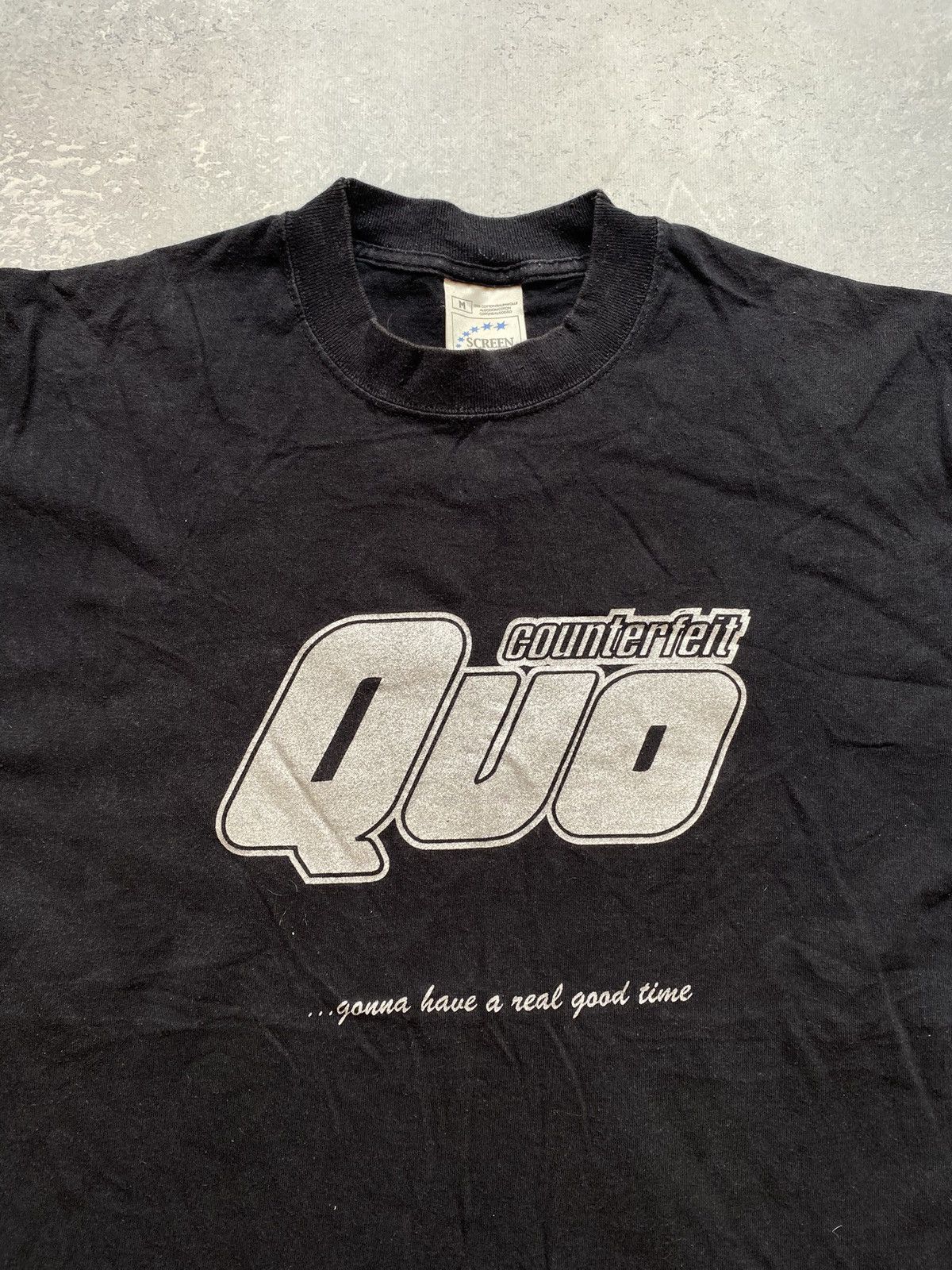 Other Vintage Status Quo Black T-Shirt With Big Centre Logo Medium Size US M / EU 48-50 / 2 - 3 Thumbnail