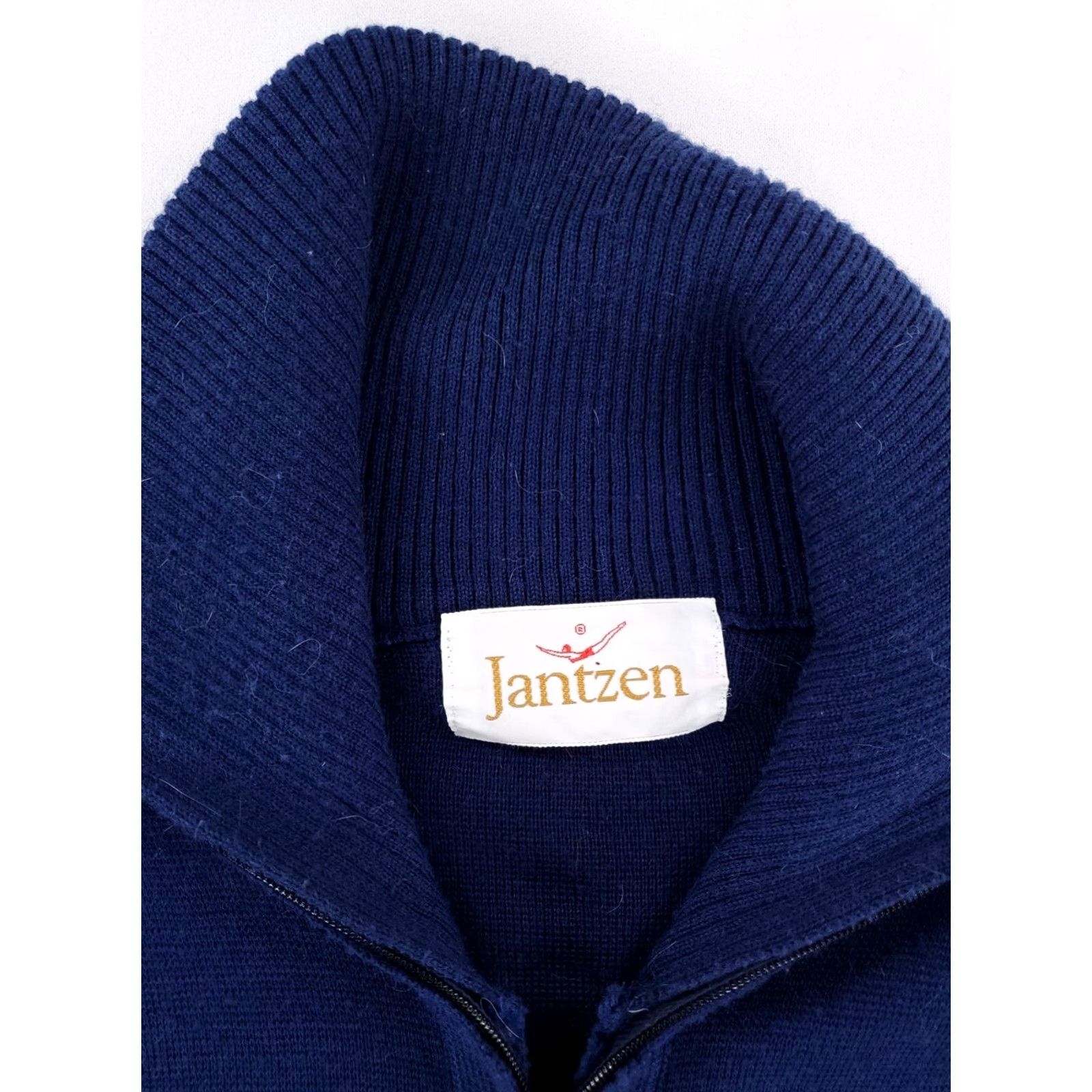 Jantzen VINTAGE Jantzen Jacket Wool Acrylic Blend Full Zip Long Sleeve Mens M Blues Windbreaker 70s Men Size US M / EU 48-50 / 2 - 6 Thumbnail