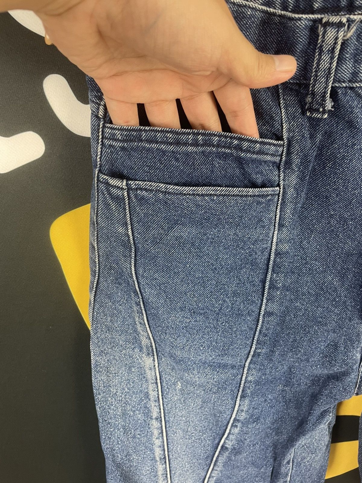 Japanese Brand Ox-River Blue Paneled Jeans Size US 32 / EU 48 - 5 Thumbnail