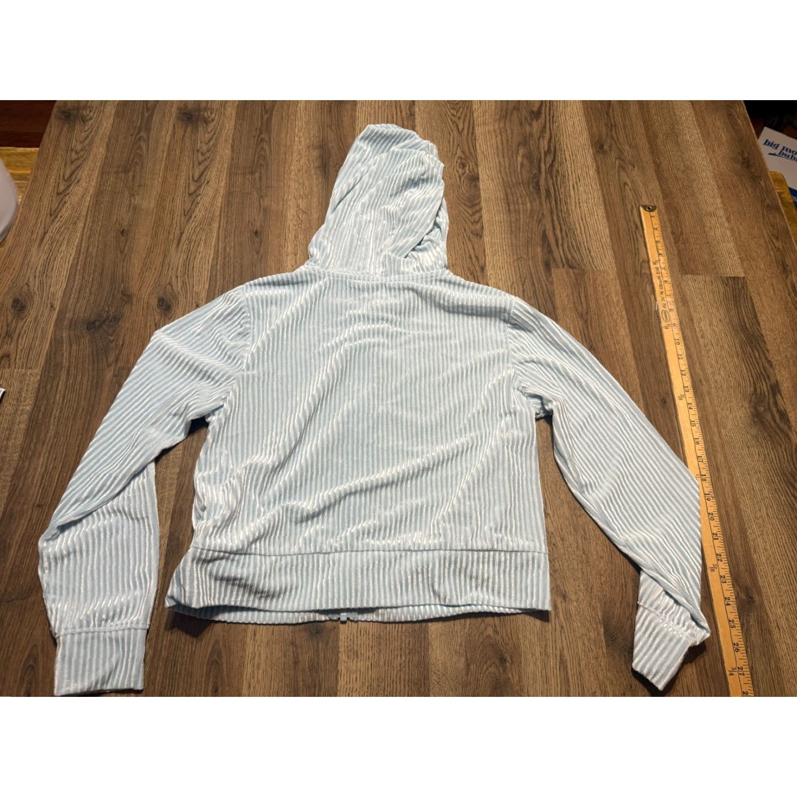 Vintage Colsie Sweatshirt Women's Small Blue Full Zip Drawstring Long Sleeve Size S / US 4 / IT 40 - 2 Thumbnail
