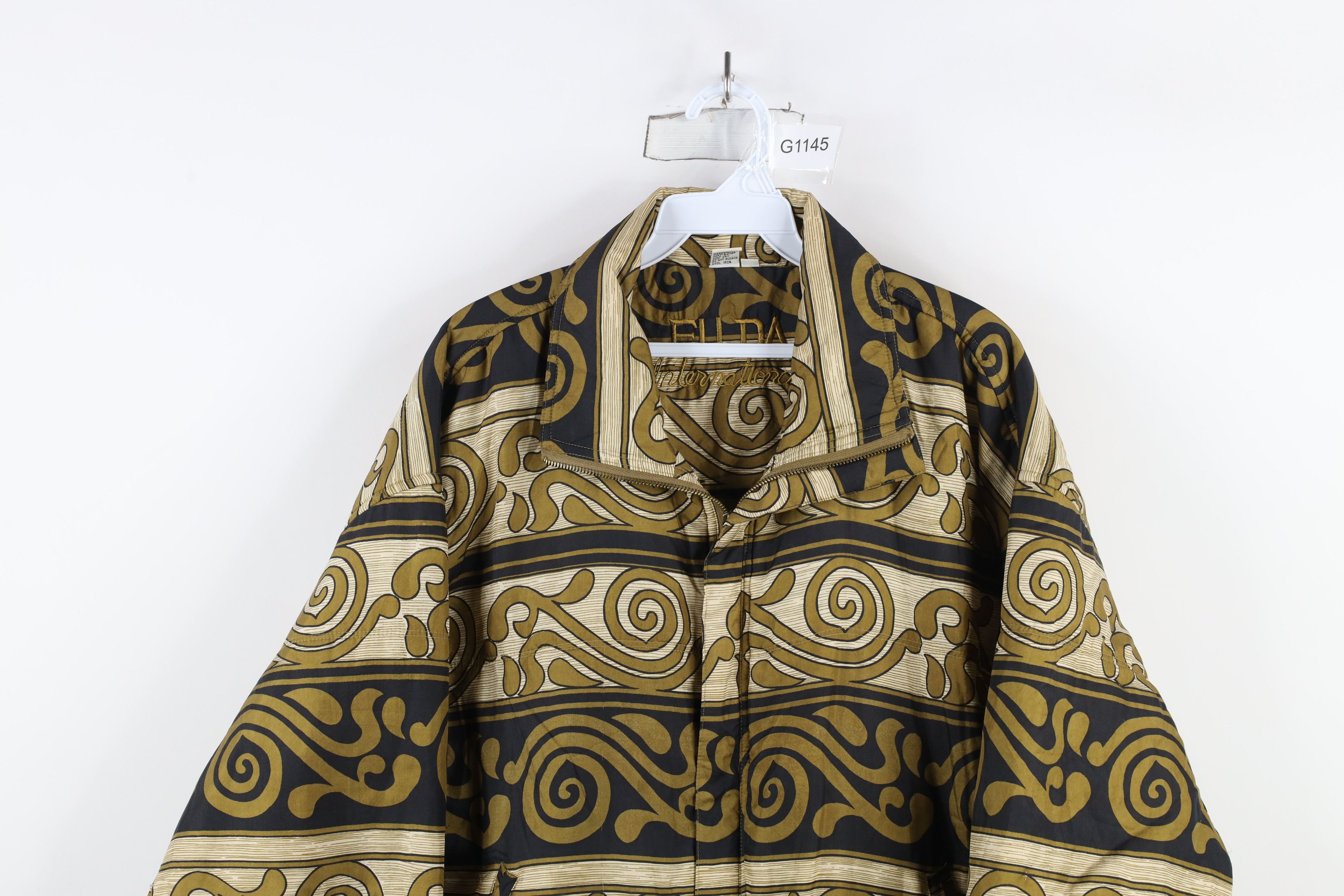 Vintage Vintage 90s Streetwear Striped Silk Bomber Jacket Gold Size M / US 6-8 / IT 42-44 - 2 Thumbnail