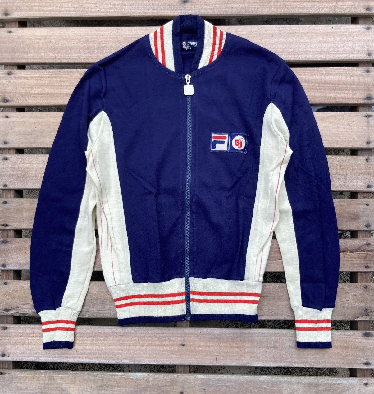 Fila Vintage 1970s FILA Bjorn Borg Track Top Sweater Jackets Size US XS / EU 42 / 0 - 2 Thumbnail