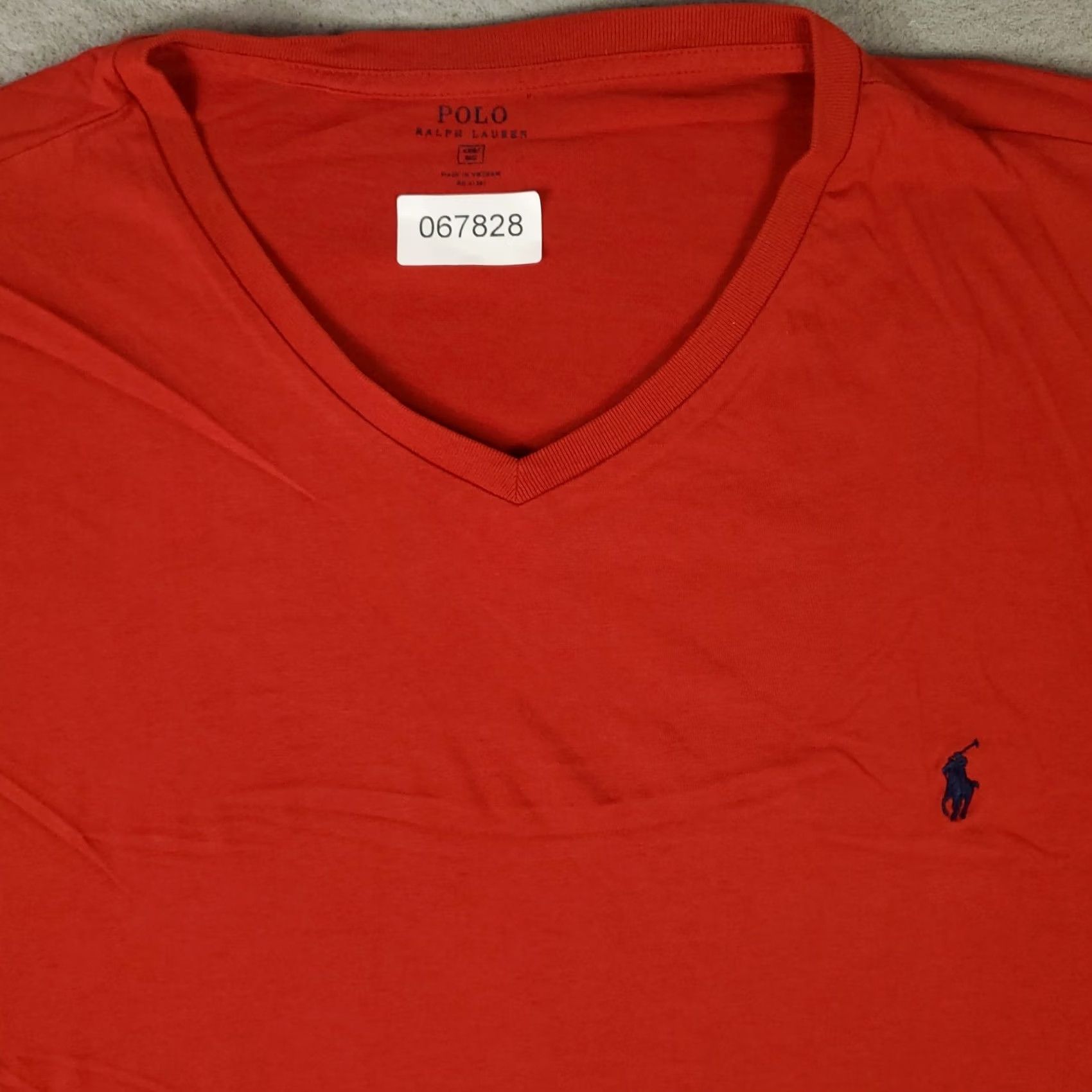 Ralph Lauren Ralph Lauren T Shirt Mens Big 4XB Red V Neck Pony Casual Short Sleeve Crew Neck Logo Vintage No Size US XXL / EU 58 / 5 - 2 Thumbnail