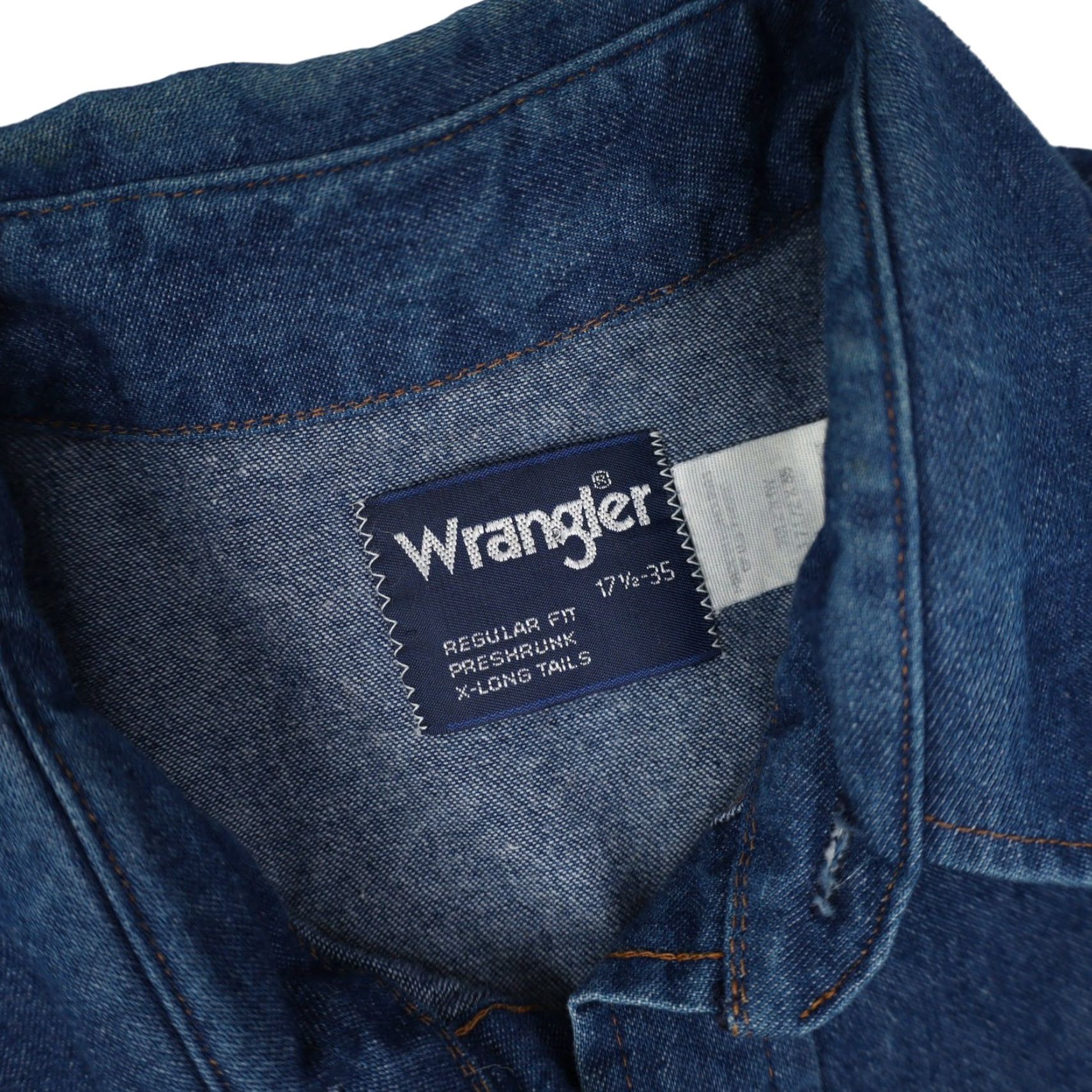 Wrangler VINTAGE Wrangler Mens XL Pearl Snap Down Denim Western Shirt Blue Size US XL / EU 56 / 4 - 4 Thumbnail