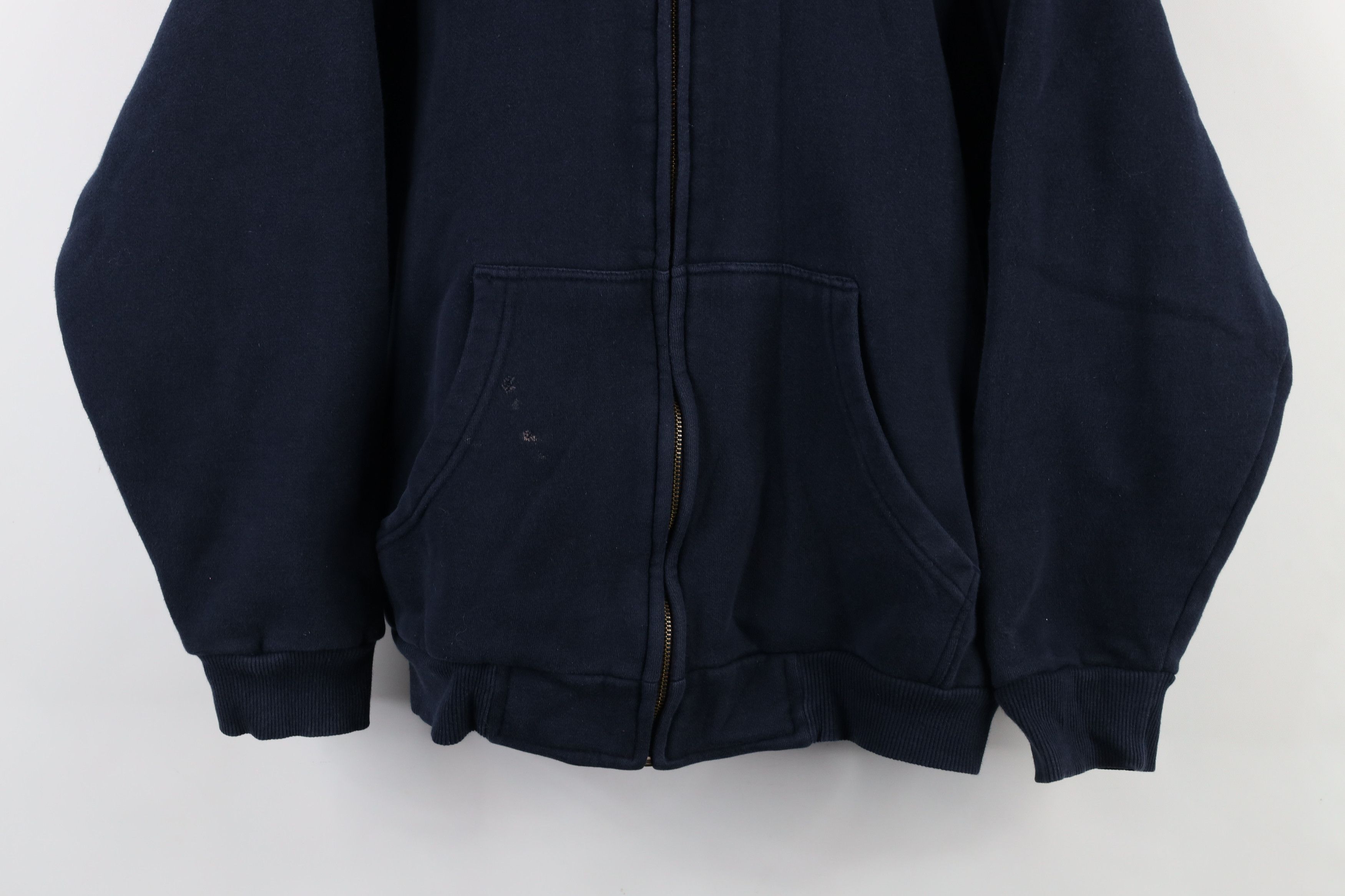 Vintage Vintage 90s Streetwear Blank Double Wall Full Zip Hoodie Size US M / EU 48-50 / 2 - 3 Thumbnail