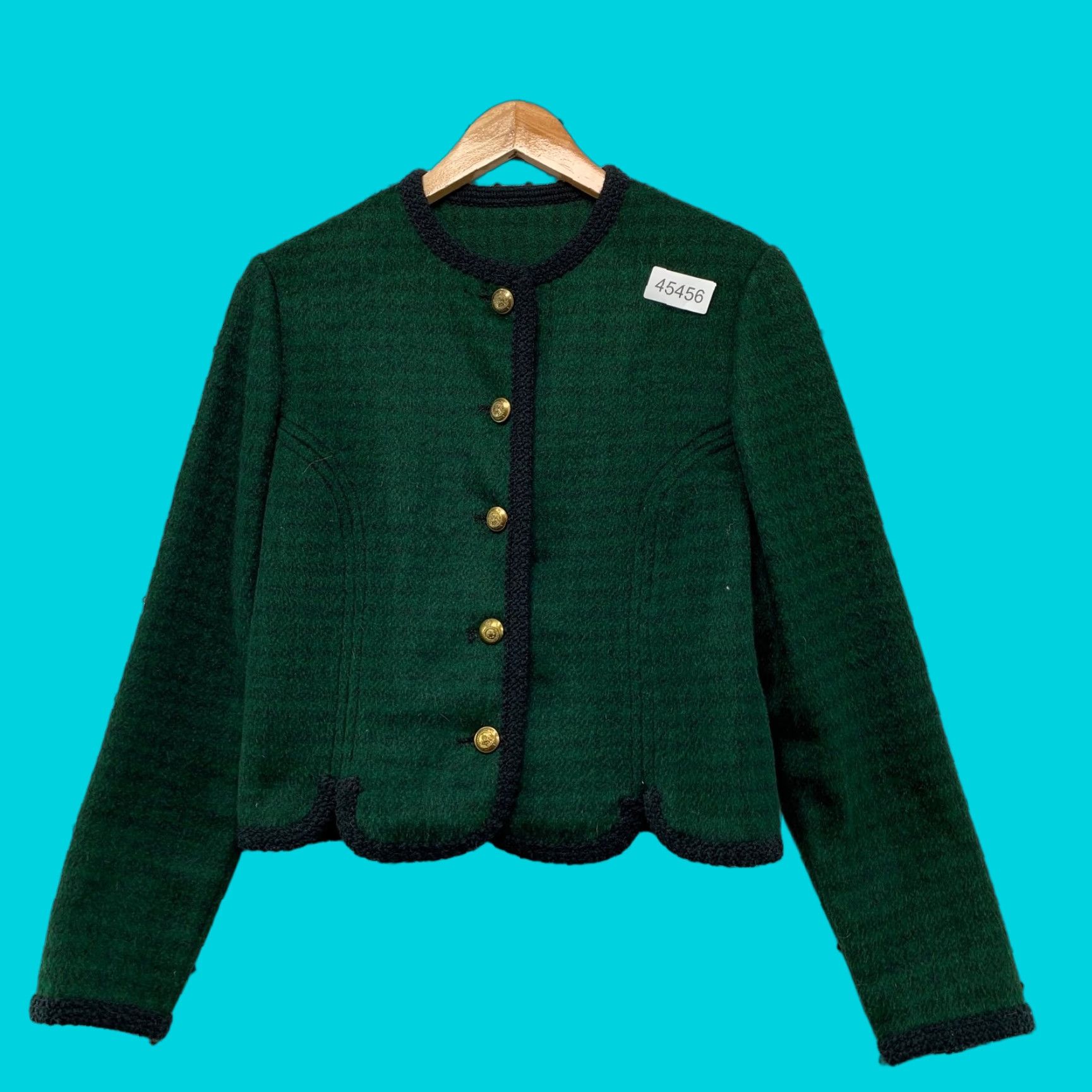 Vintage VINTAGE Gordon Highlanders Cardigan Wool Small Tartan Plaid Trachten Shirt Womens S Green Knit Button Crew Neck Long Sleeve Casual Sweater 90s Size S / US 4 / IT 40 - 1 Thumbnail