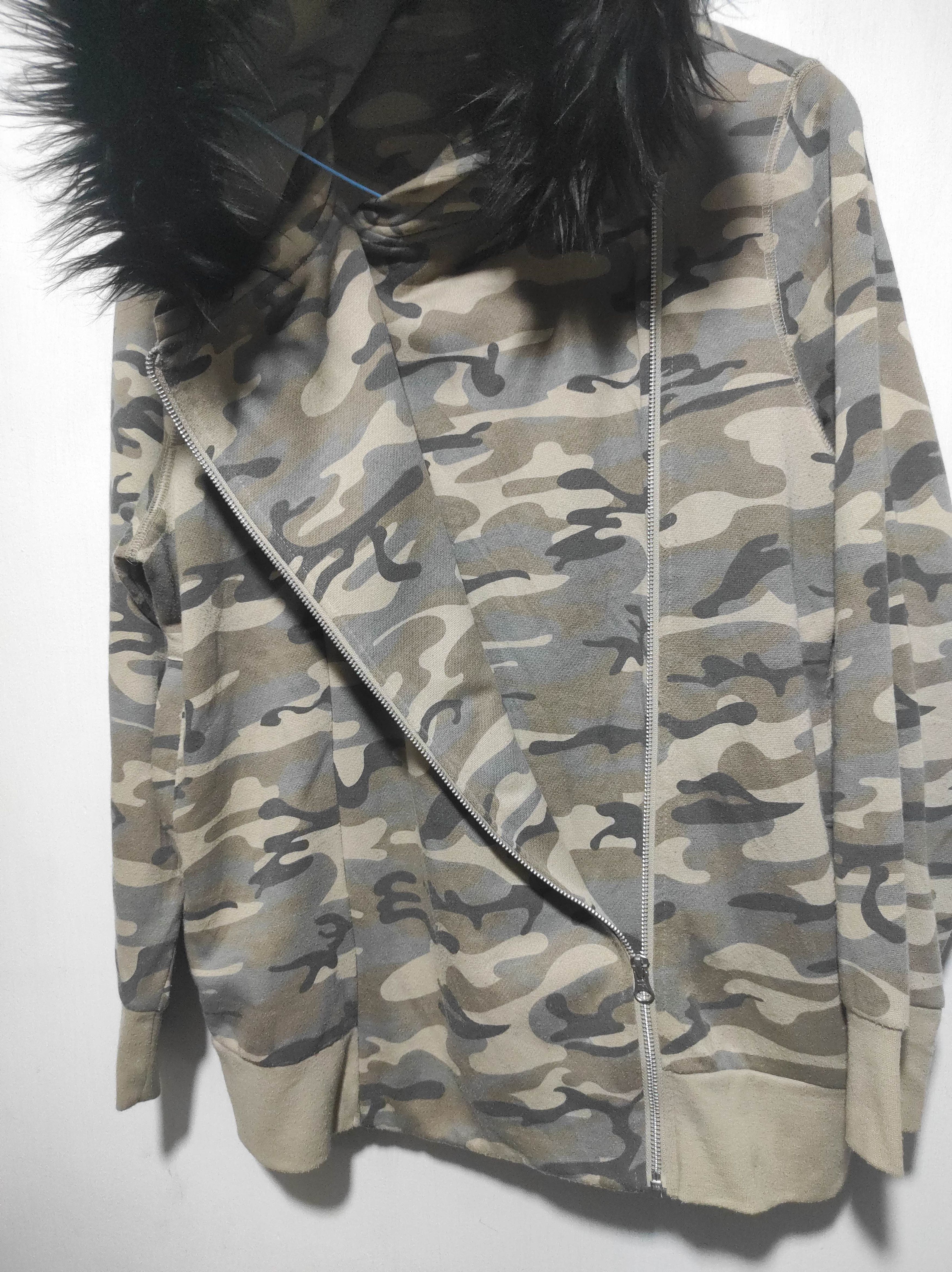 If Six Was Nine N, Camo Asymetrical Fur Zipper Hoodie Size US L / EU 52-54 / 3 - 9 Thumbnail