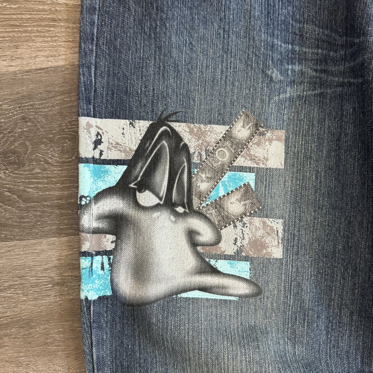 JNCO × Vintage × Warner Bros Vintage Y2K Lot29 baggy wide leg Daffy Duck jeans Size US 36 / EU 52 - 5 Thumbnail