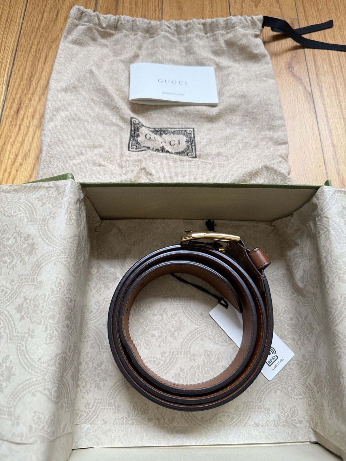 Gucci Gucci Brown BELT WITH INTERLOCKING G DETAIL size 90 Size 32 - 8 Thumbnail