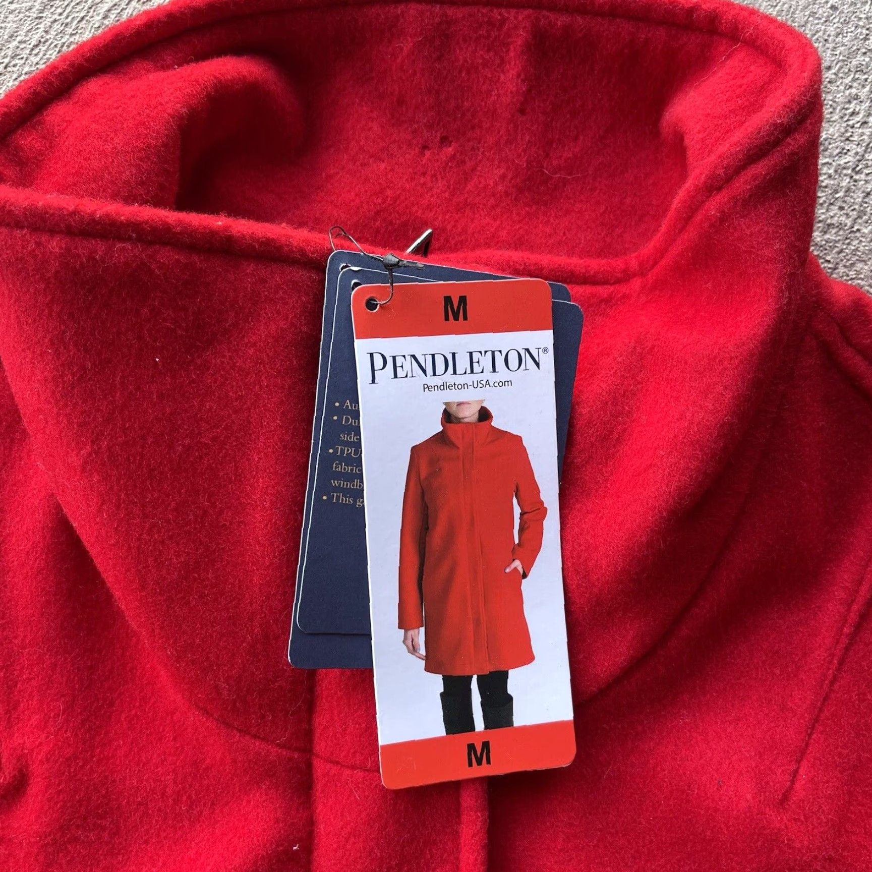 Pendleton Pendleton Jacket Womens Medium Red Cascade Wool Long Coat Zip Lined Pockets Casual Travel Workwear Capes & Coats Mens Women? Size M / US 6-8 / IT 42-44 - 3 Thumbnail