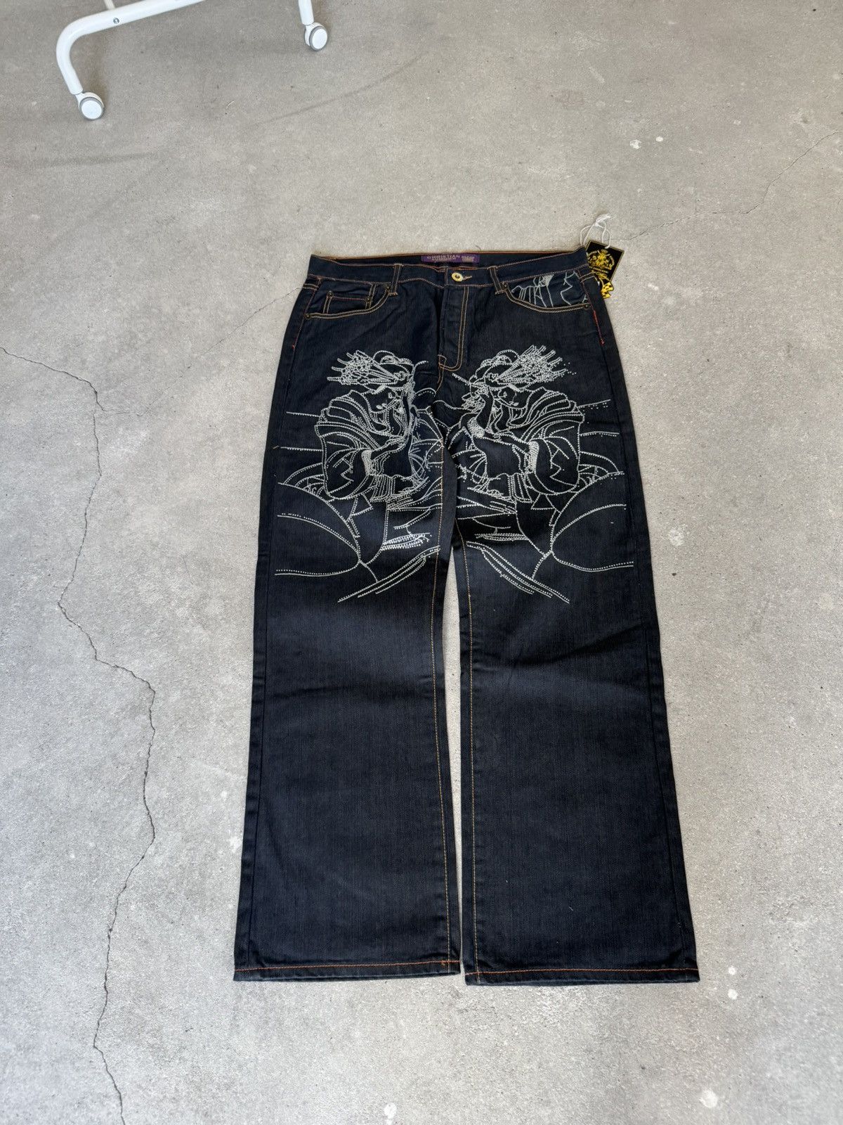 Christian Audigier NEW ED HARDY AUDIGIER BAGGY JEANS Size US 36 / EU 52 - 12 Thumbnail