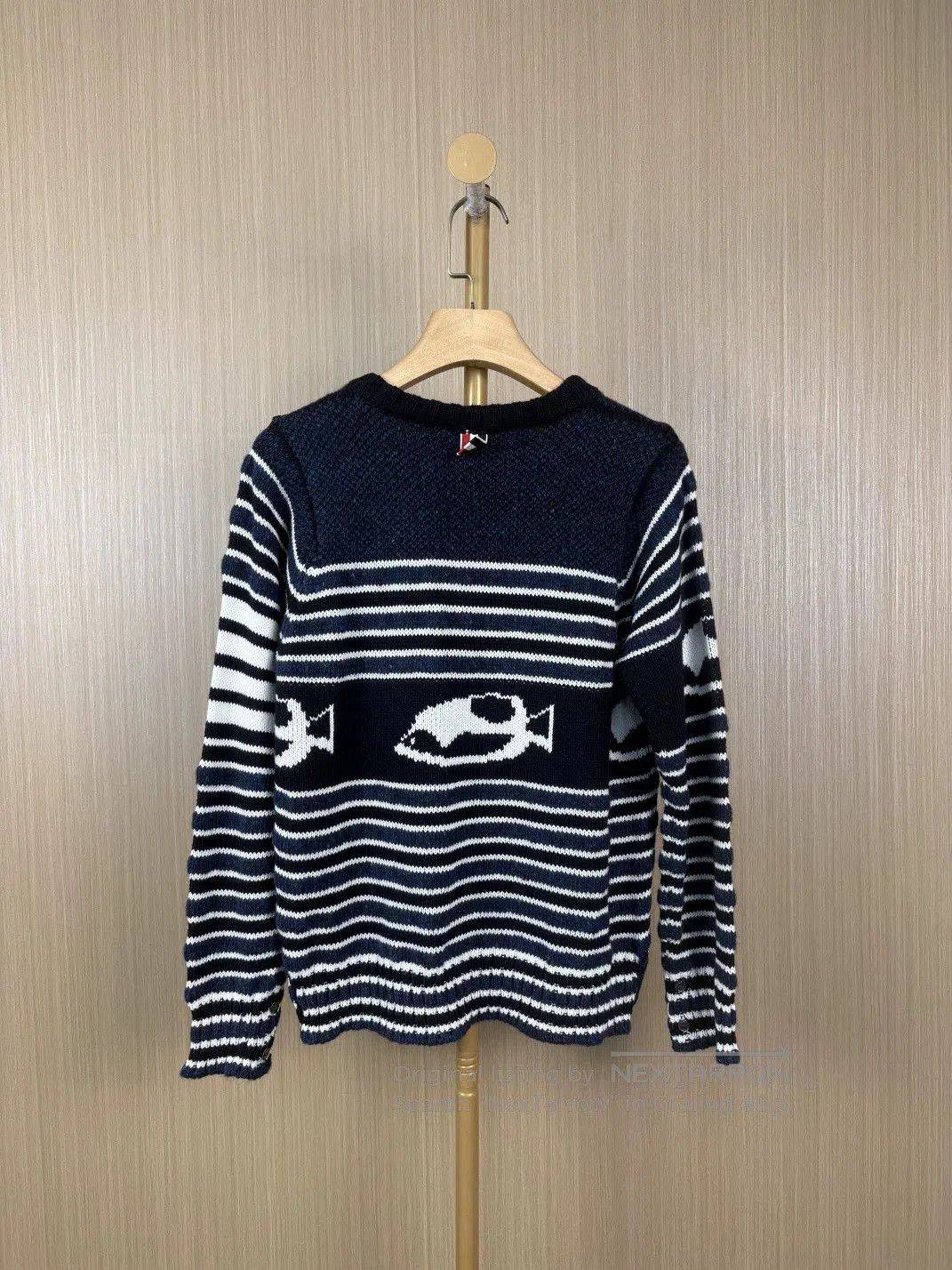 Thom Browne thom browne striped fish pattern crewneck sweater. Size US M / EU 48-50 / 2 - 2 Thumbnail