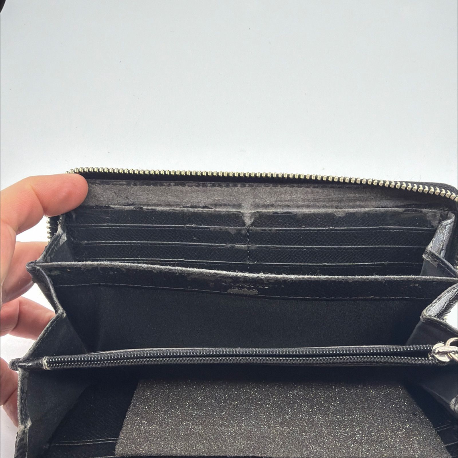 Coach Coach Zip Around Grey Leopard Print Coated Canvas Wallet Size ONE SIZE - 6 Thumbnail