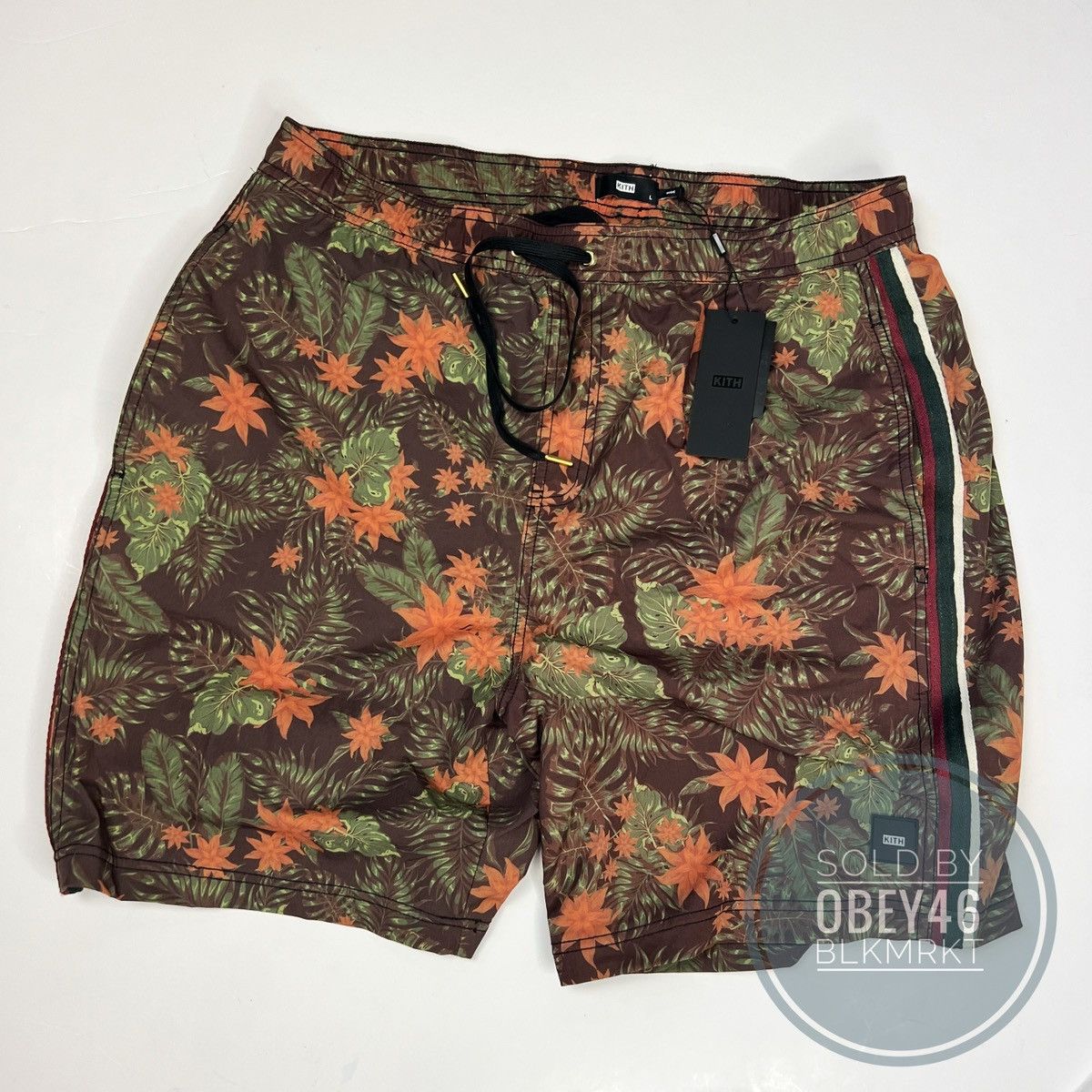 Kith KITH Tilden Swim Trunks Black Floral Print L Size US 34 / EU 50 - 1 Thumbnail