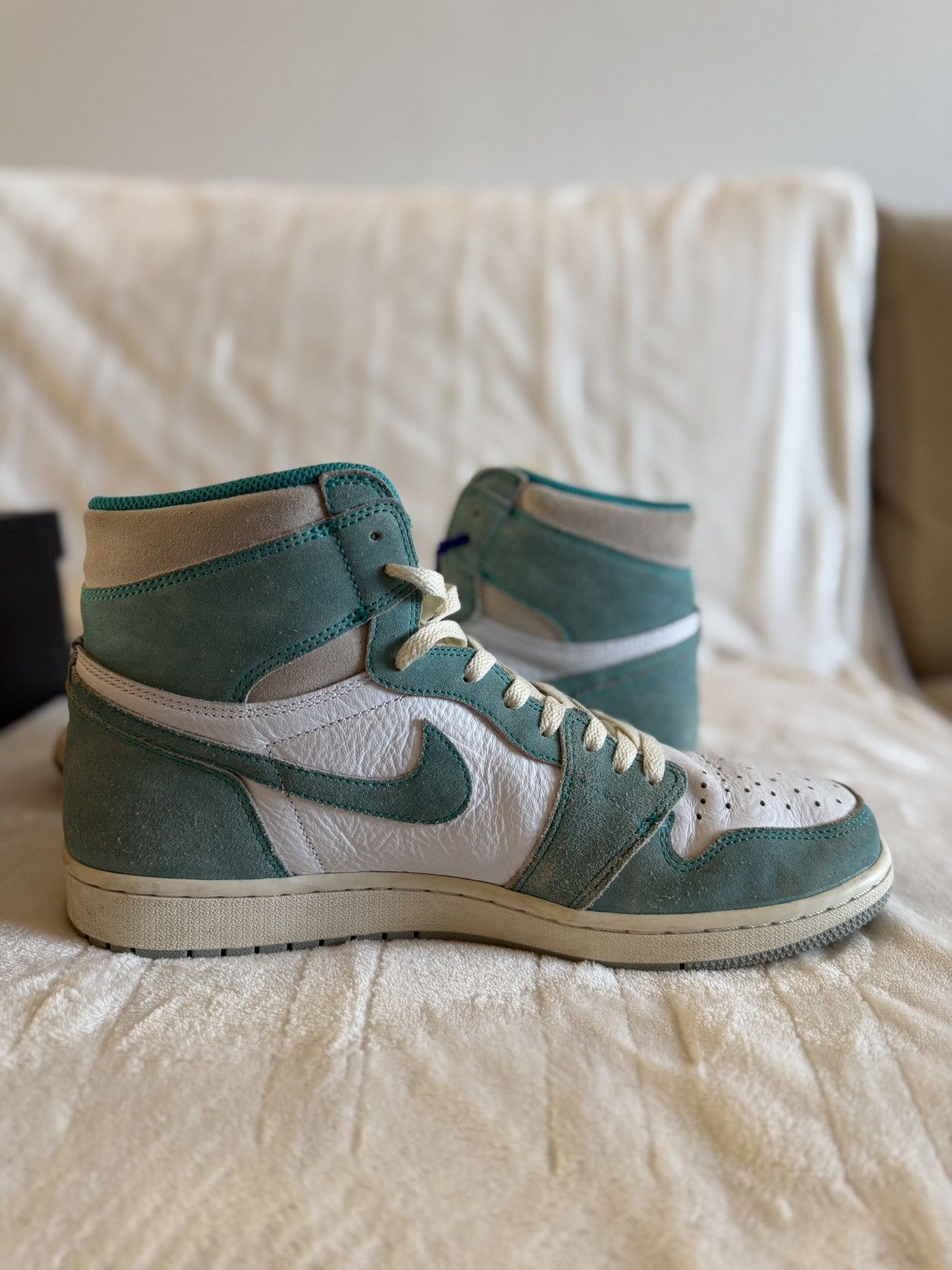 Nike Air Jordan 1 Retro Turbo Green Size 12 White 2019