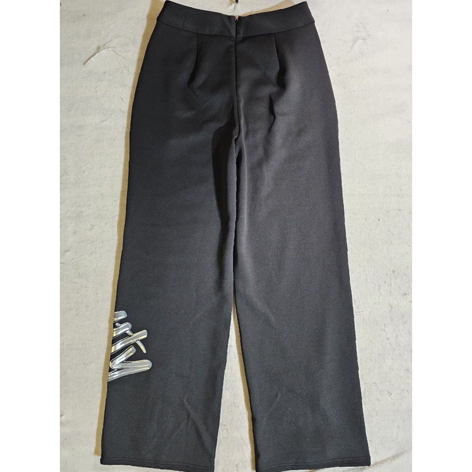 Vintage NWT Yitty Signature BHM Pants w/ Front Slit Back Zipper Closure Womens Large Black Leggings Jogger Size Lg Size 36" / US 14 / IT 50 - 5 Thumbnail