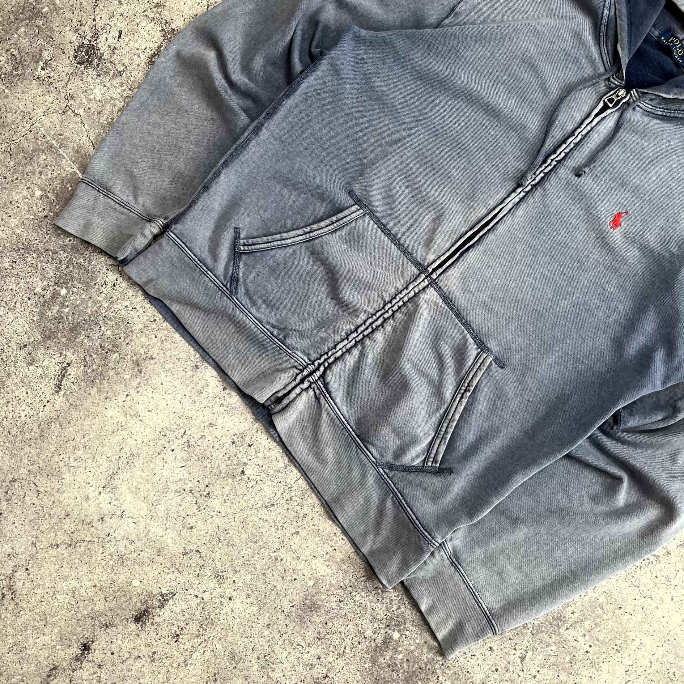 Polo Ralph Lauren Polo Ralph Lauren Mens Hoodie Full Zip Gray Faded Size M Size US M / EU 48-50 / 2 - 2 Thumbnail