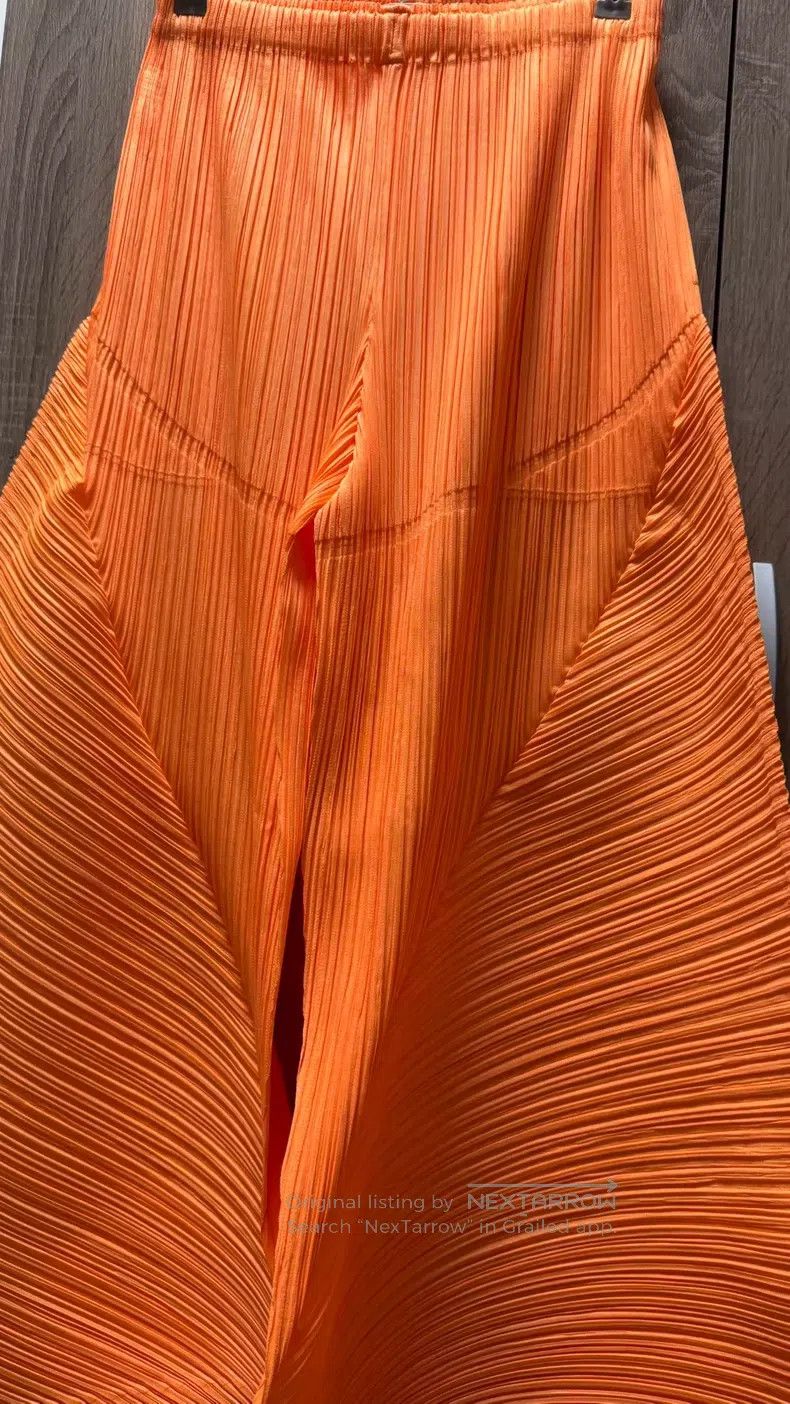 Issey Miyake Issey Miyake size:3 Orange Irregular Pants Size 31" - 5 Thumbnail