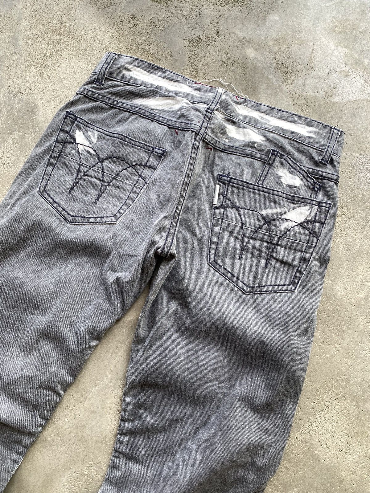 If Six Was Nine × Japanese Brand Vintage Tough Ruched Jeans Size US 31 - 6 Thumbnail