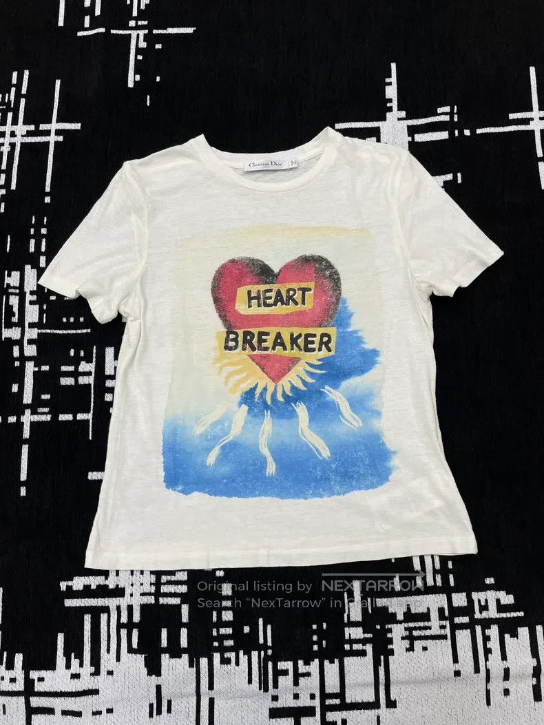 Dior Dior White letter love T-shirt Size S / US 4 / IT 40 - 1 Thumbnail
