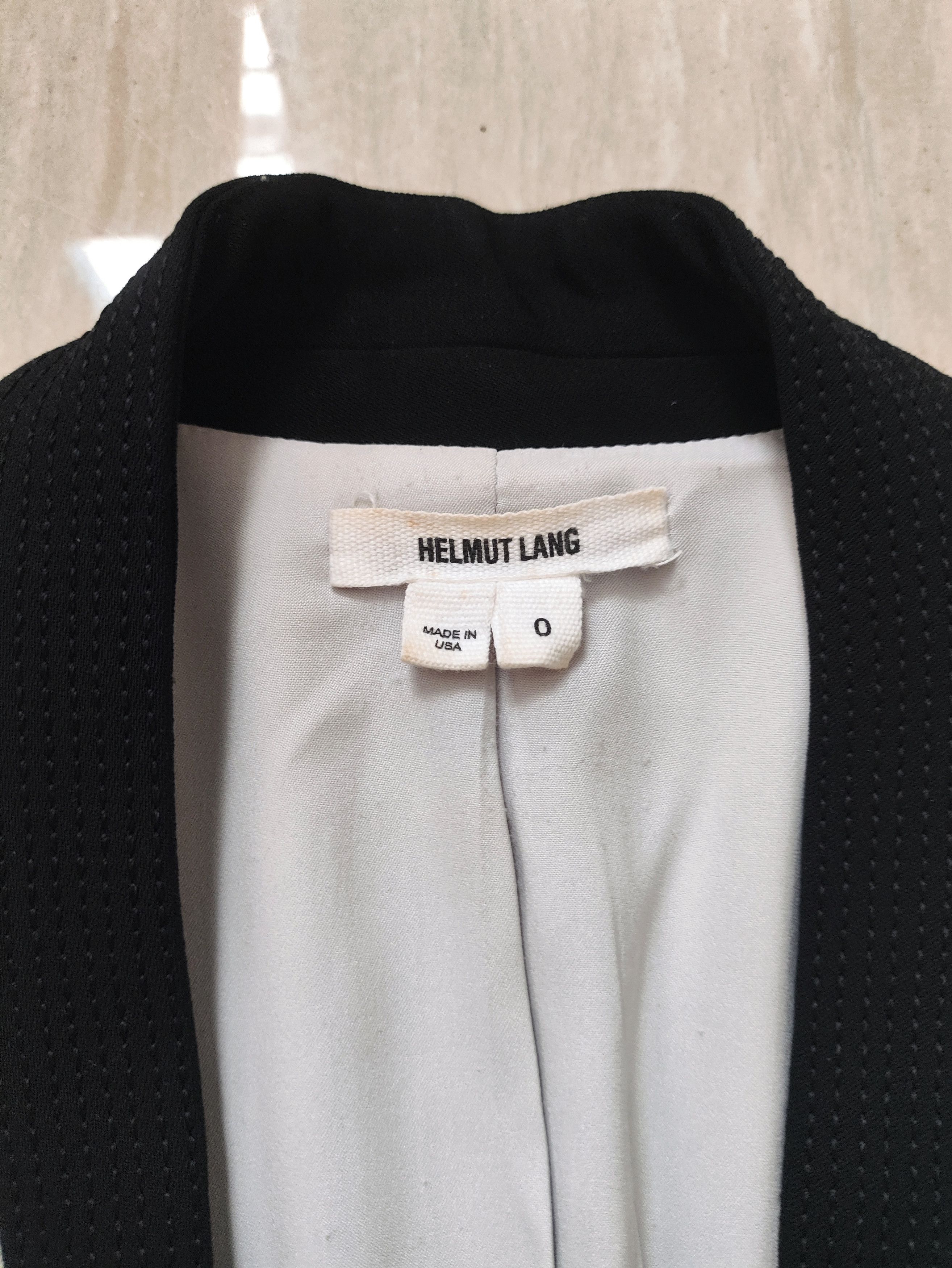 Helmut Lang FW12 Runway black collar white suit jacket Size XS / US 0-2 / IT 36-38 - 5 Thumbnail