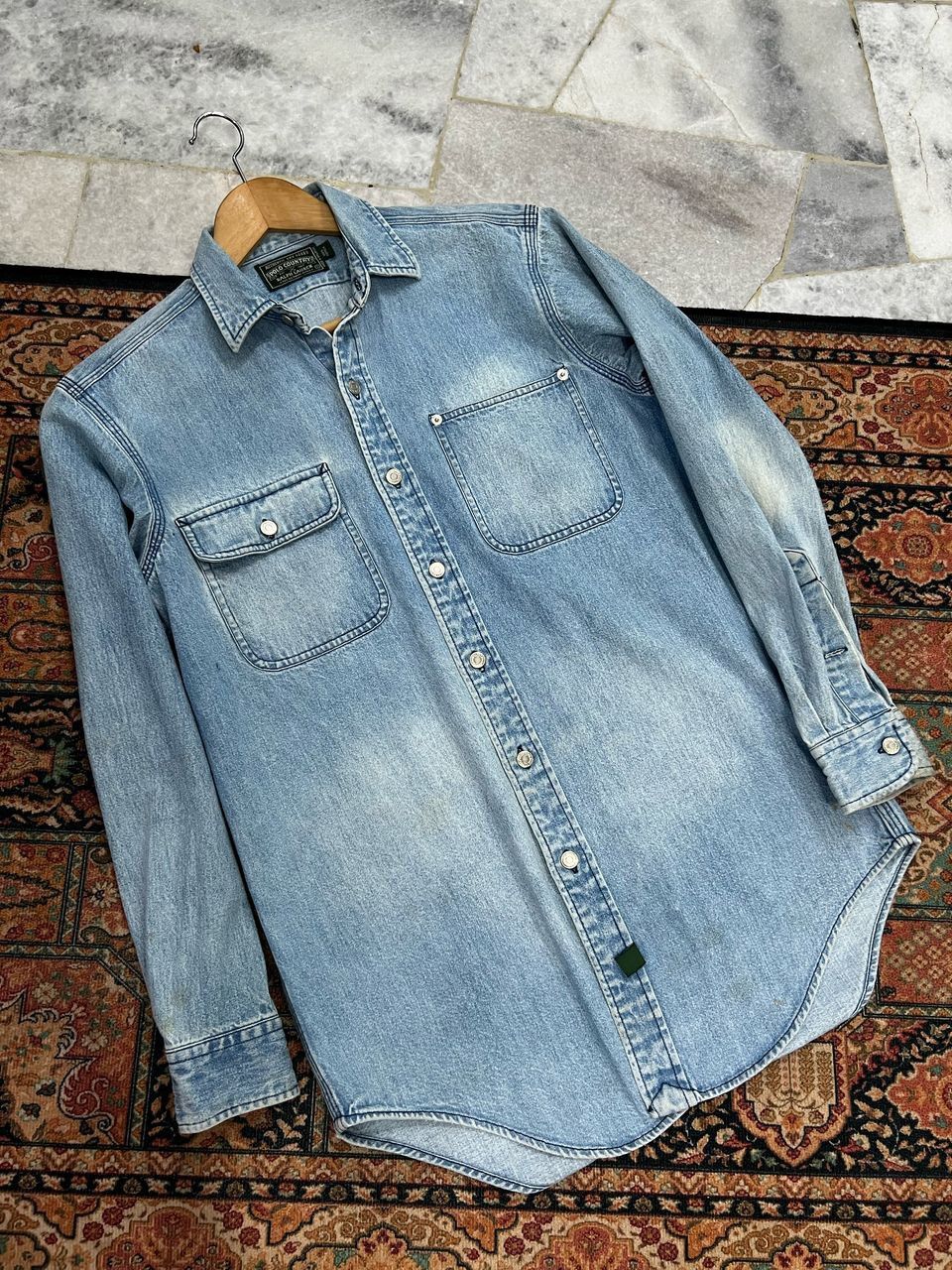 Polo Ralph Lauren × RRL Ralph Lauren Vintage Polo Country Ralph Lauren Denim Shirt Size US S / EU 44-46 / 1 - 2 Thumbnail