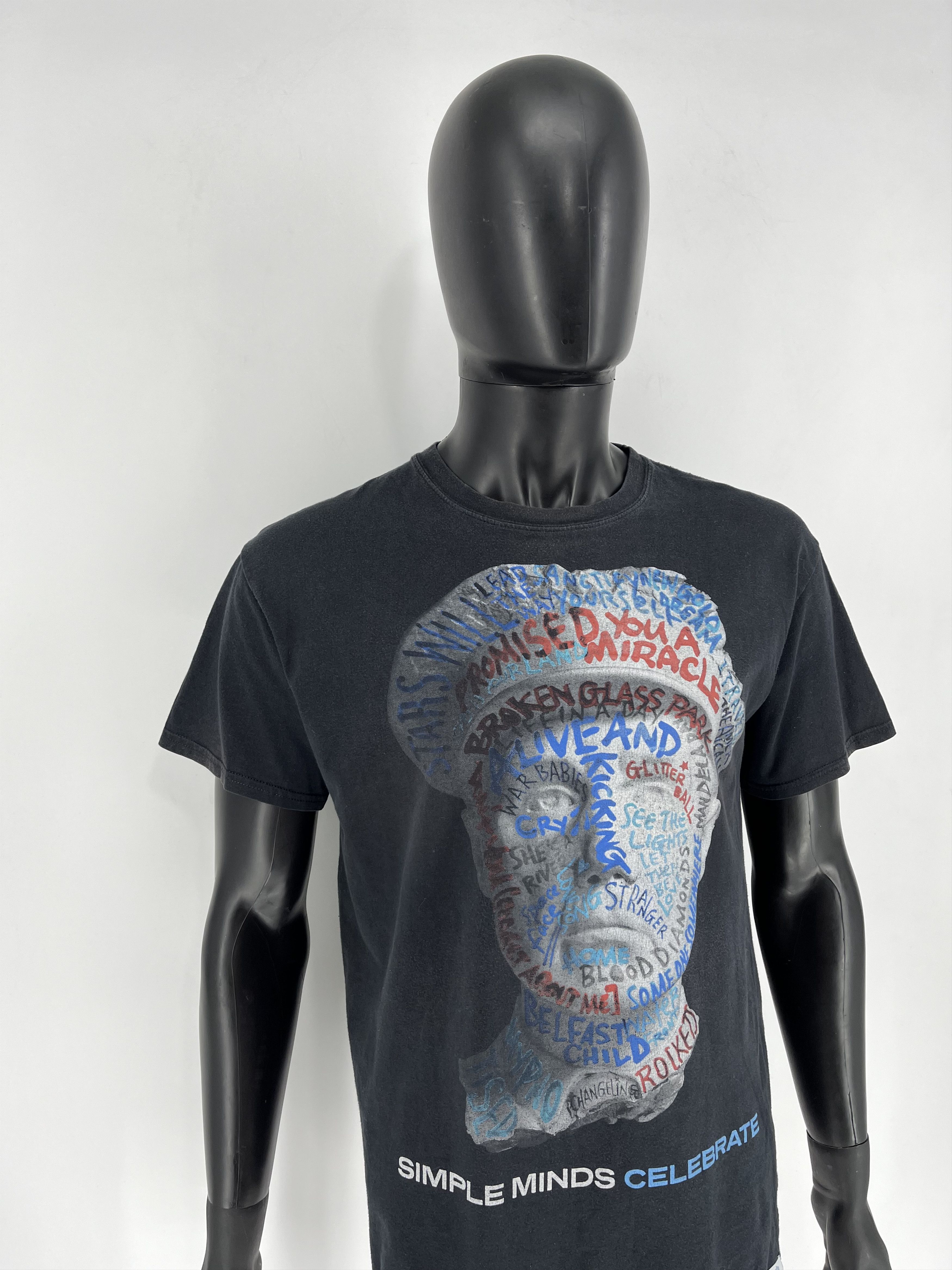 Band Tees × Vintage SIMPLE MINDS OFFICIAL USA TOUR GREY T-SHIRT " CELEBRATE 2013 Size US L / EU 52-54 / 3 - 3 Thumbnail