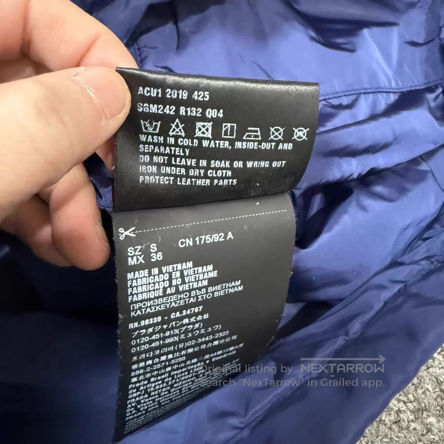 Prada Blue Hooded Light Jacket. Size US S / EU 44-46 / 1 - 5 Thumbnail