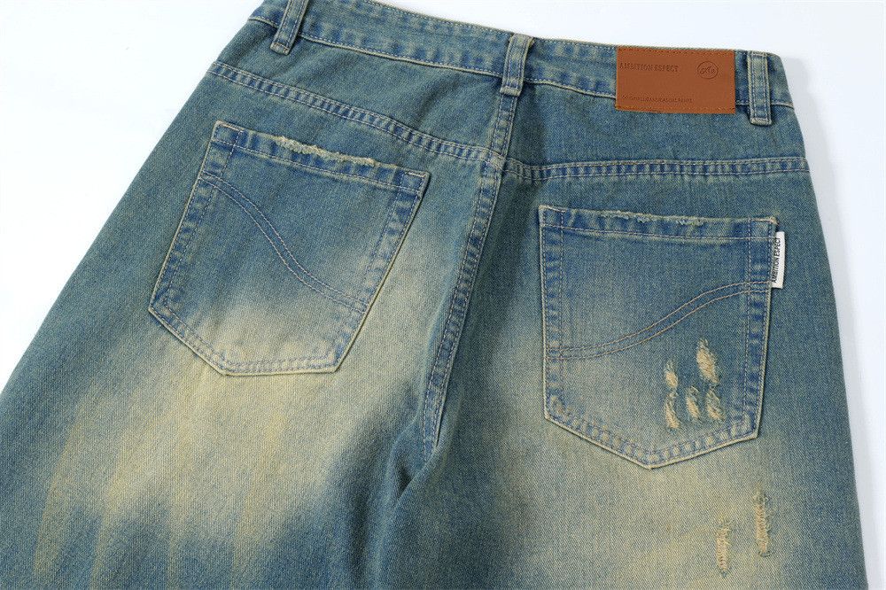 Japanese Brand × Jean Men's punk trend tie-dyed washed distressed jeans Size US 32 / EU 48 - 6 Thumbnail