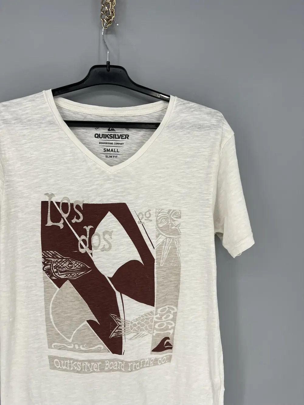 Vintage Vintage Quiksilver Y2K Logo Light White Tee Shirt Surf Size US S / EU 44-46 / 1 - 5 Thumbnail