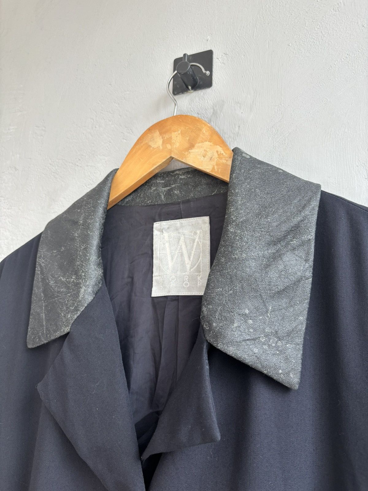 Yohji Yamamoto Yohji Yamamoto workshop 80s distressed leather collar coat Size US M / EU 48-50 / 2 - 8 Thumbnail