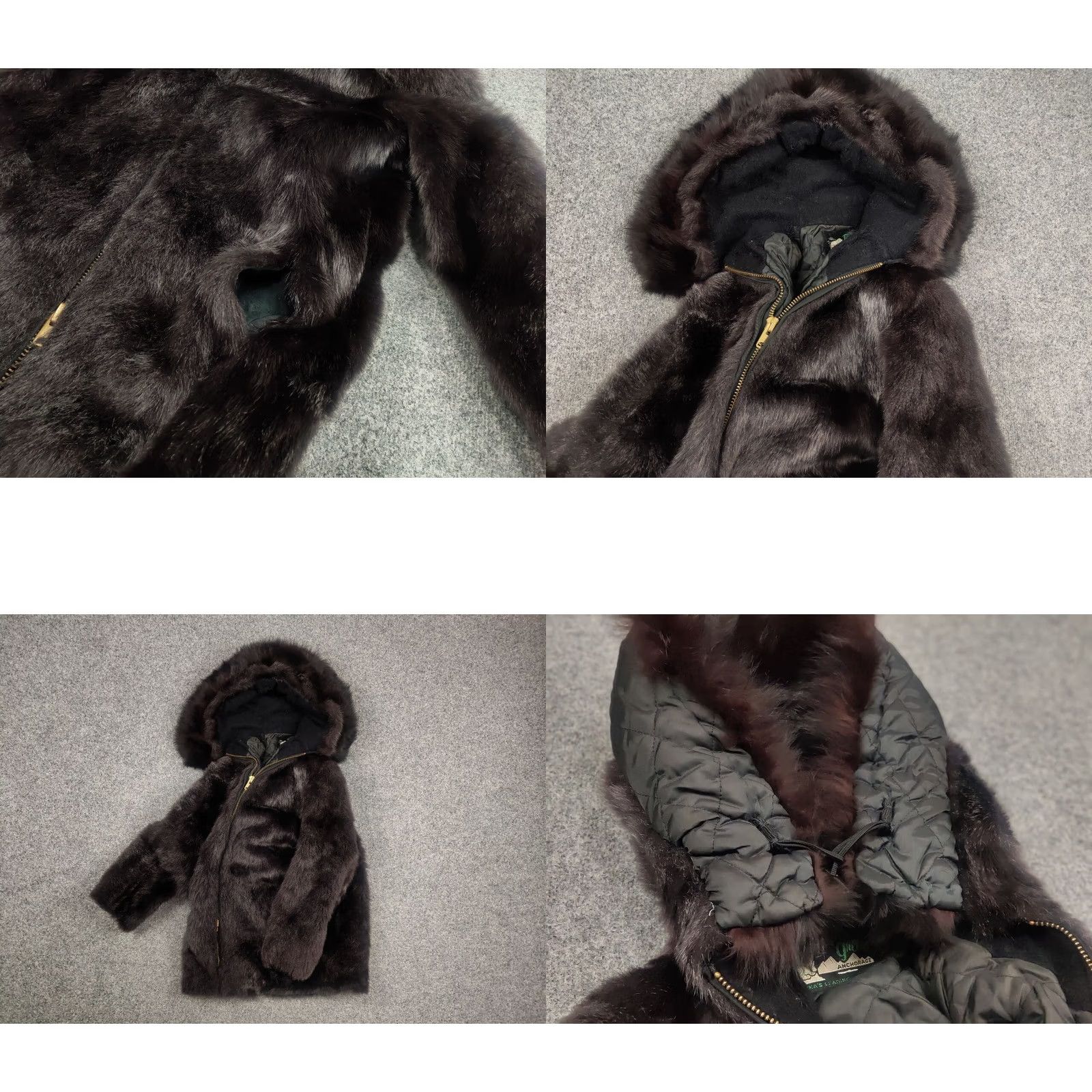 Vintage VINTAGE David Green Alaska Jacket Coat Fur Black Zip Coat Women XS Size S / US 4 / IT 40 - 9 Thumbnail