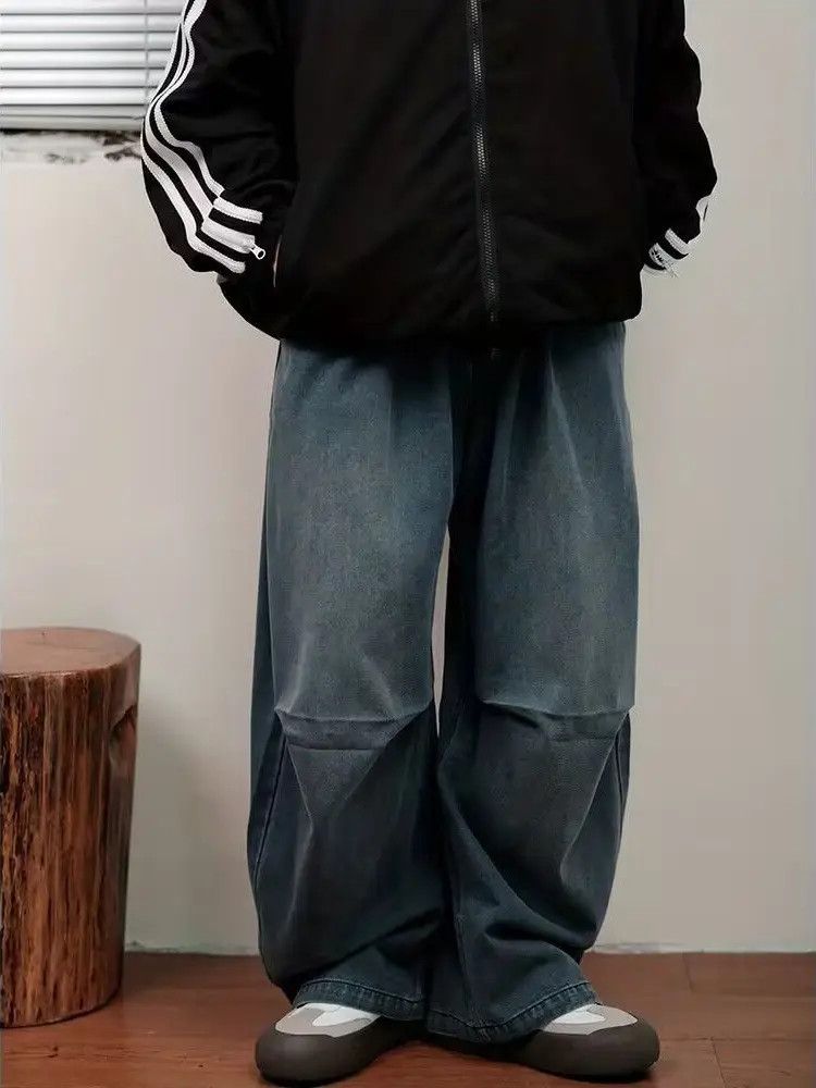 Japanese Brand × Jean Retro straight leg high street wide leg jeans Size US 32 / EU 48 - 3 Thumbnail
