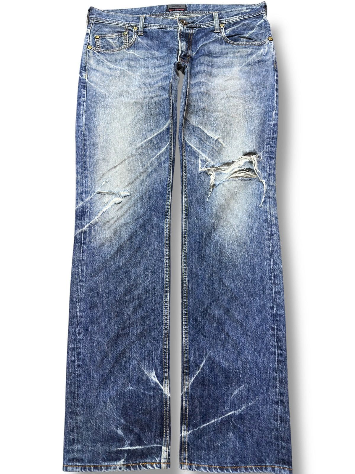 J.M. Weston Vintage Westborn Clawmark Ripped Distressed Denim Size US 38 / EU 54 - 1 Thumbnail