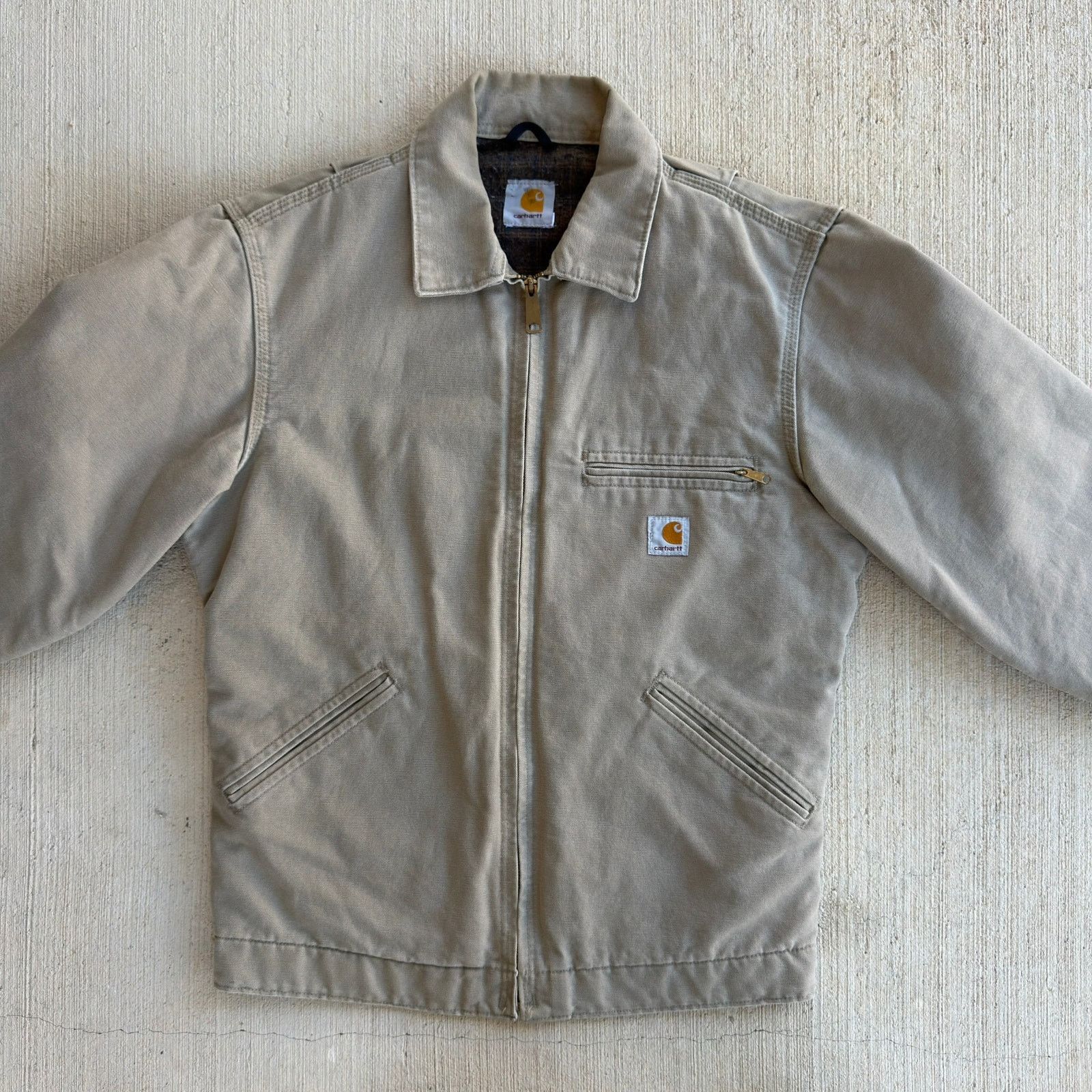 Carhartt × Vintage Carhartt EJ097 266 Detroit light brown work wear jacket Size US S / EU 44-46 / 1 - 4 Thumbnail