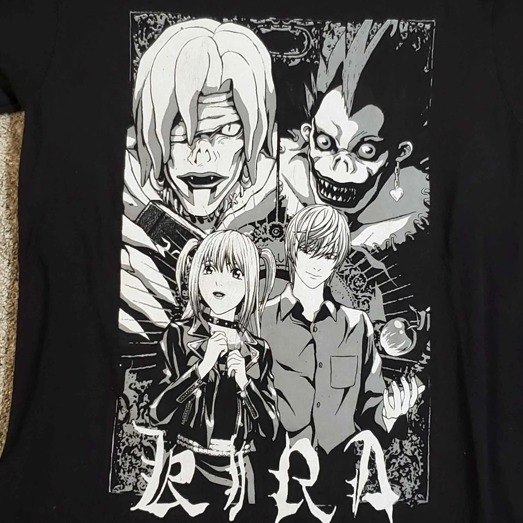 Akira Official Death Note T-Shirt Kira Shinigami group Death Note Brand Shirt Men S Black Anime Adults Small S Size US S / EU 44-46 / 1 - 2 Thumbnail