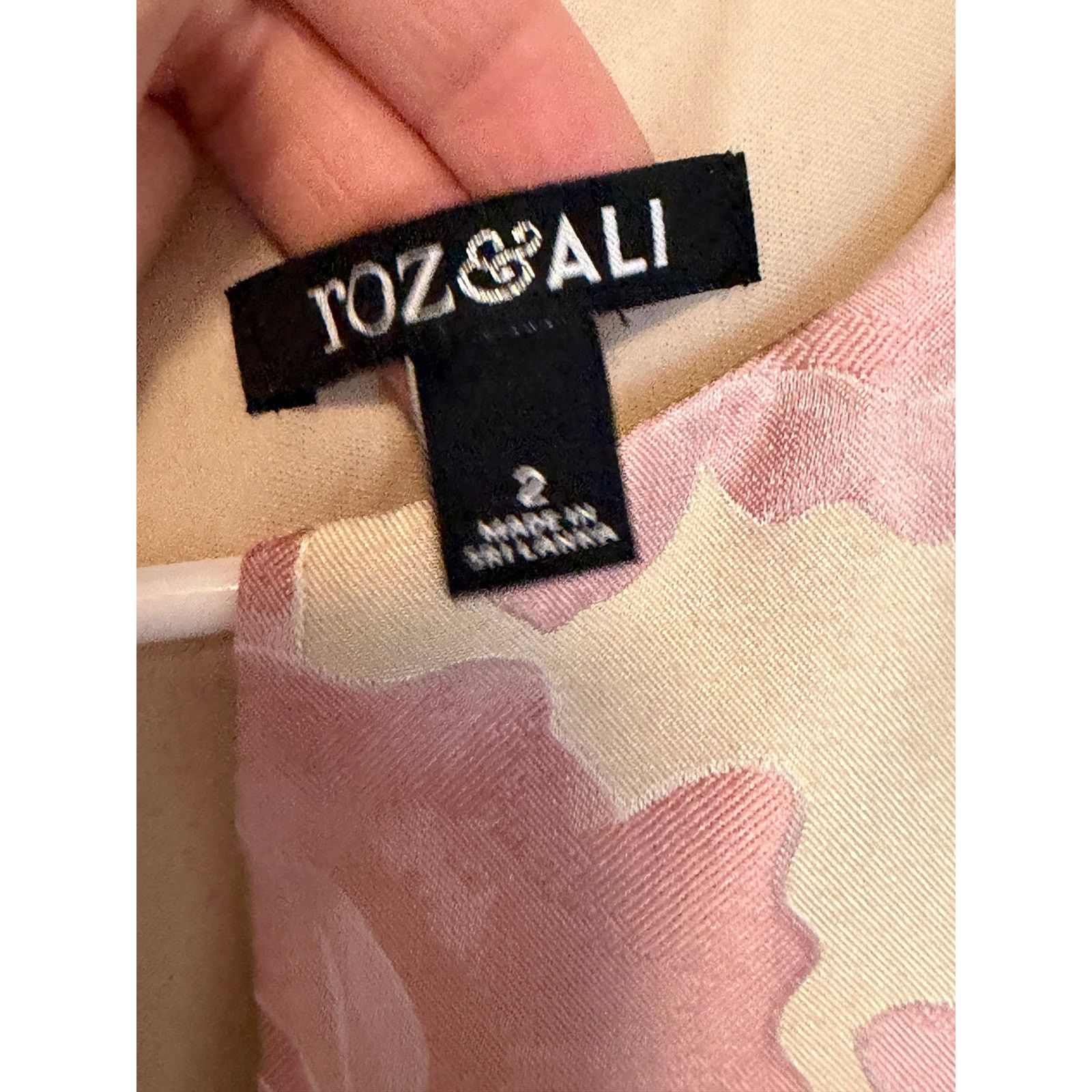 Other Pink Cream V-Neck Sleeveless Formal Pocketed Midi Dress Size XS / US 0-2 / IT 36-38 - 9 Thumbnail