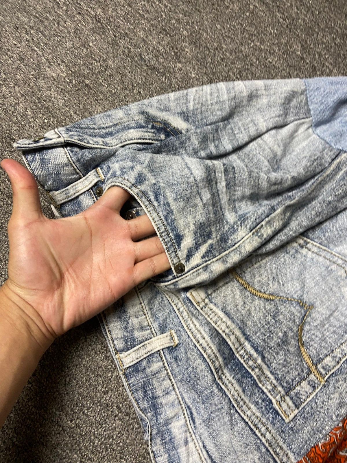 Japanese Brand Japanese Brand Upcycle Patchwork Mini Denim Skirt (167) Size 22" - 11 Thumbnail